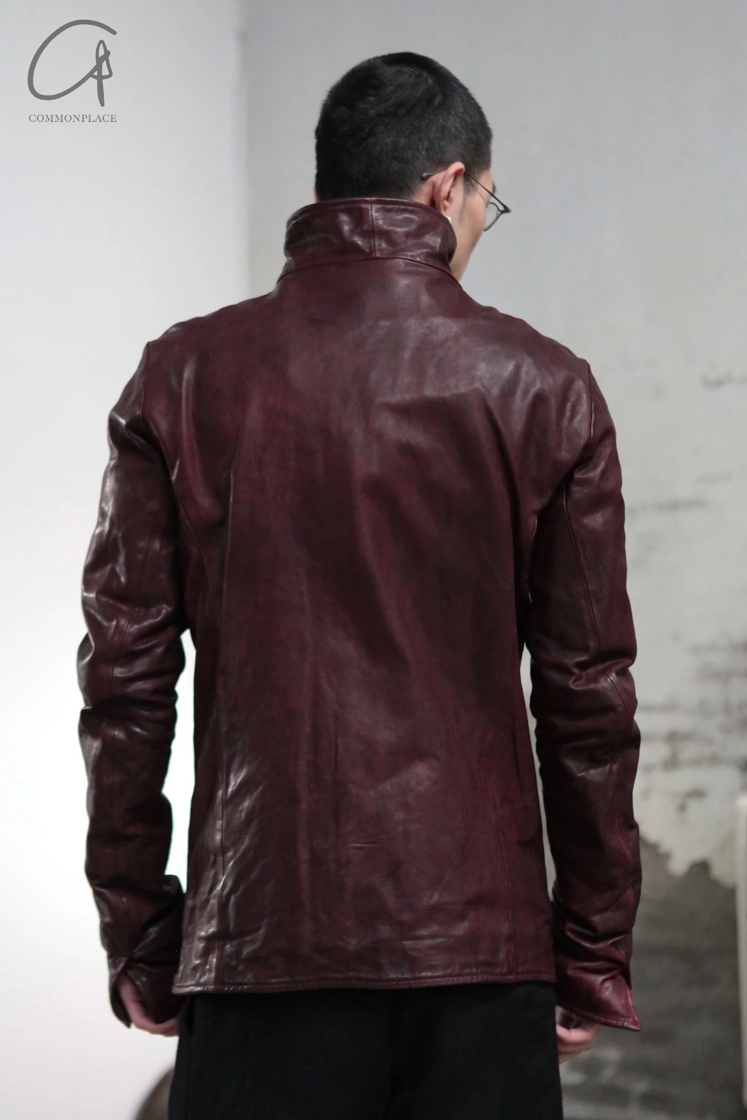 Incarnation Stand Collar Zippered Horse Leather Jacket Handmade in Italy ICNT-12811-41667-52NBK-OC 12811-41667 - Image 5