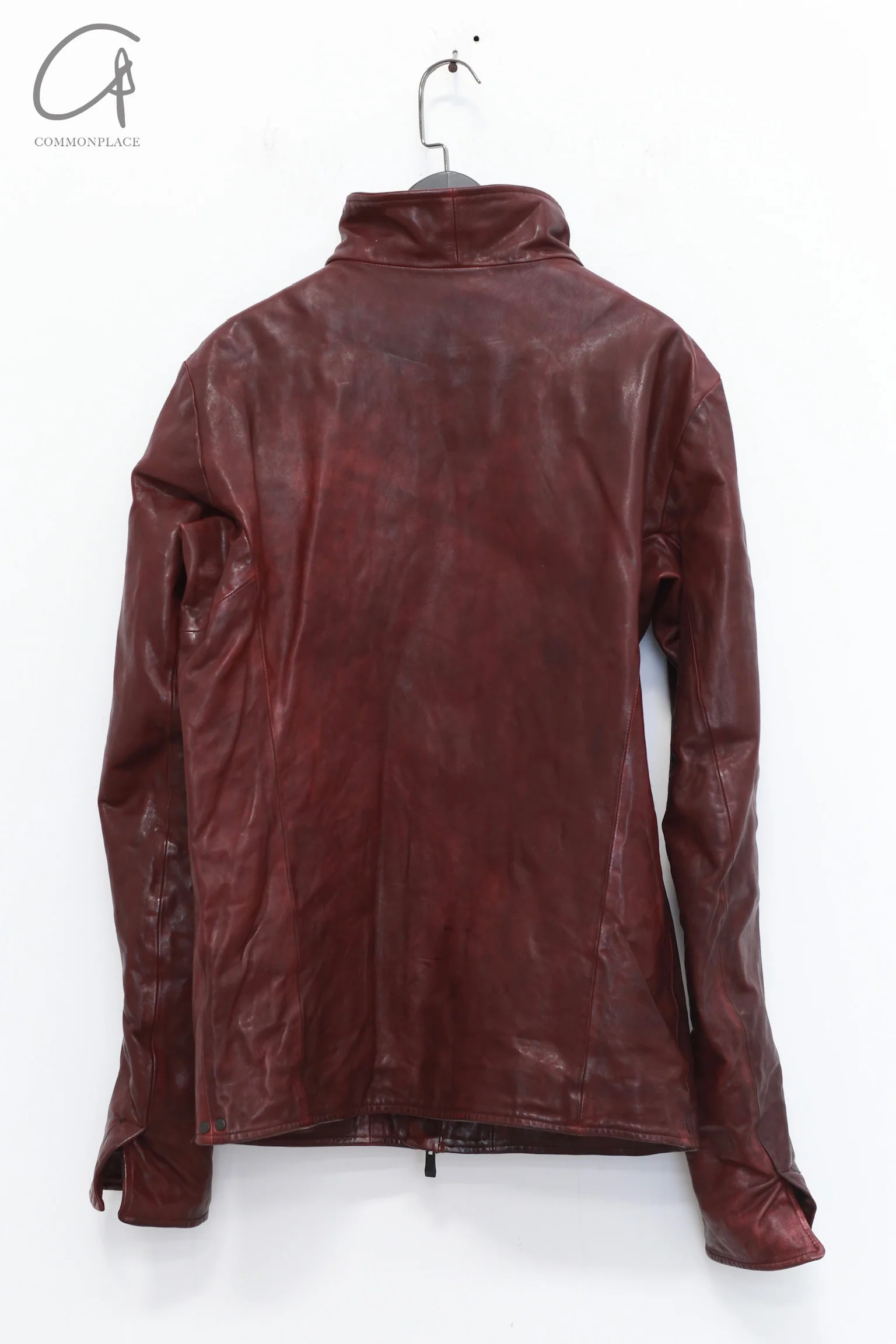 Incarnation Stand Collar Zippered Horse Leather Jacket Handmade in Italy ICNT-12811-41667-52NBK-OC 12811-41667 - Image 7