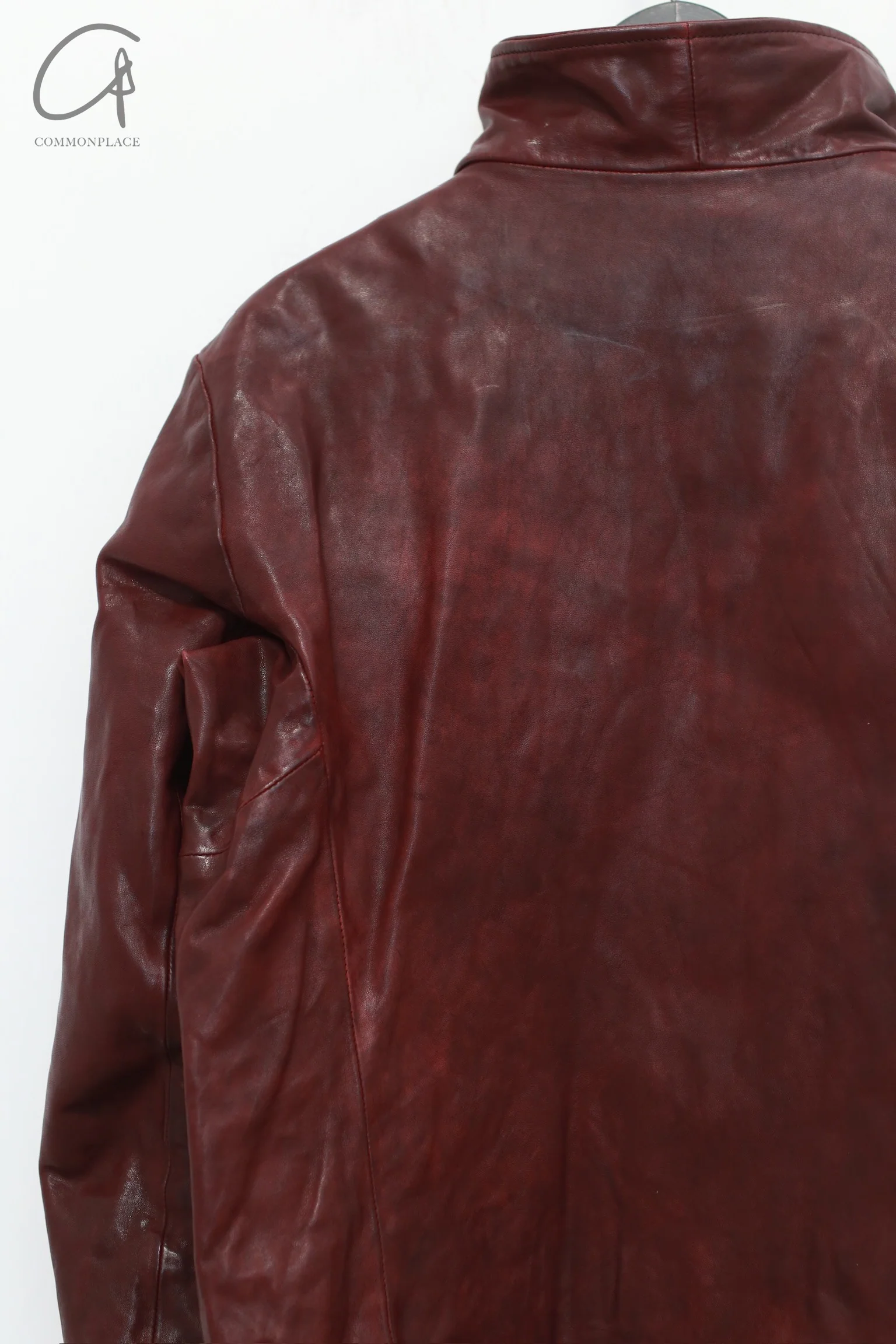Incarnation Stand Collar Zippered Horse Leather Jacket Handmade in Italy ICNT-12811-41667-52NBK-OC 12811-41667 - Image 9
