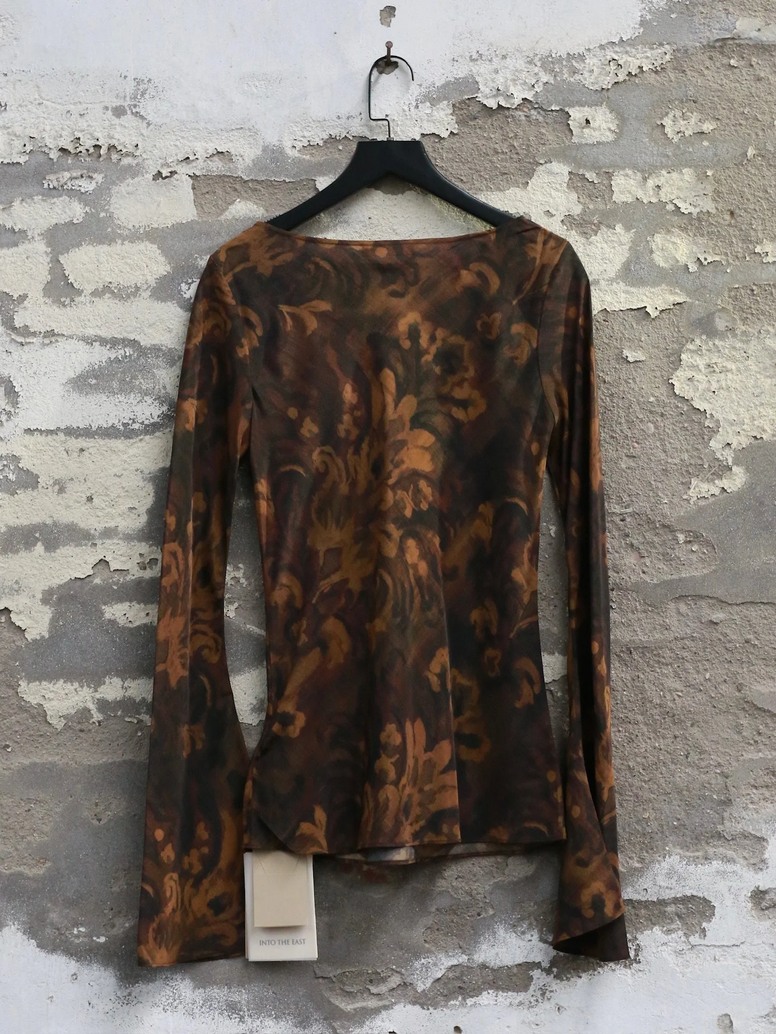 INTO THE EAST 2026 Spring/Summer Acanthus Oil Paint Long-Sleeved Top/Skirt ITE-E1JBSSTP21003-CZ Top - Image 8