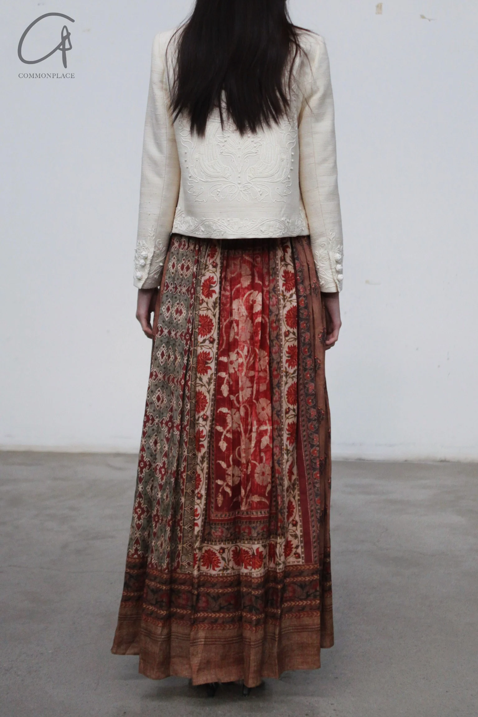 INTO THE EAST 24 Autumn and Winter Linen Printed Pleated Skirt ITE-E1YGAW002NCC21SK-YH Printed - Image 17