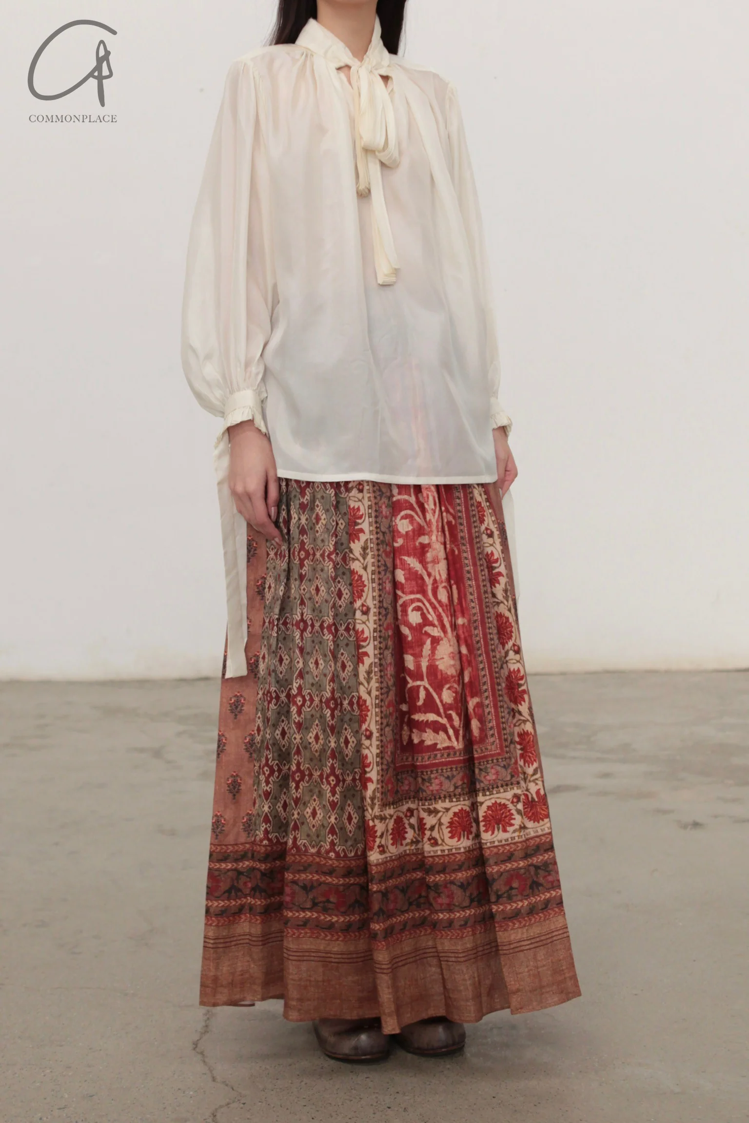 INTO THE EAST 24 Autumn and Winter Linen Printed Pleated Skirt ITE-E1YGAW002NCC21SK-YH Printed - Image 18