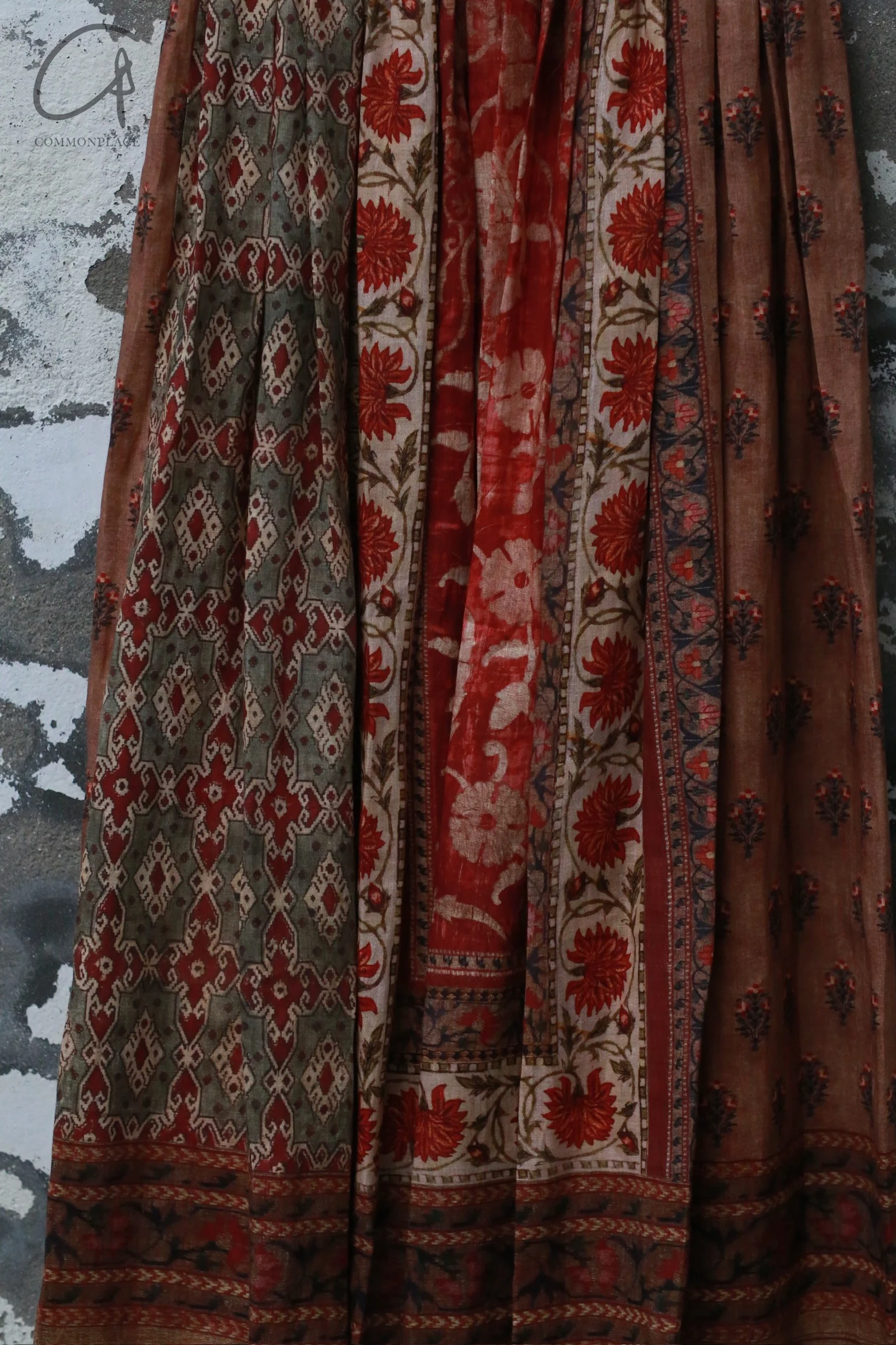 INTO THE EAST 24 Autumn and Winter Linen Printed Pleated Skirt ITE-E1YGAW002NCC21SK-YH Printed - Image 3
