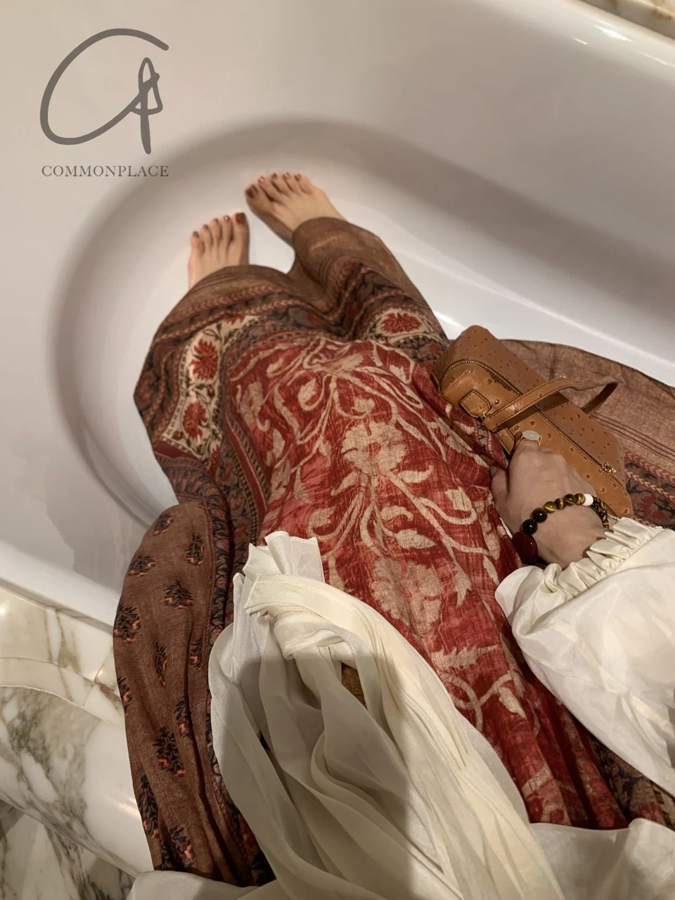 INTO THE EAST 24 Autumn and Winter Linen Printed Pleated Skirt ITE-E1YGAW002NCC21SK-YH Printed - Image 35