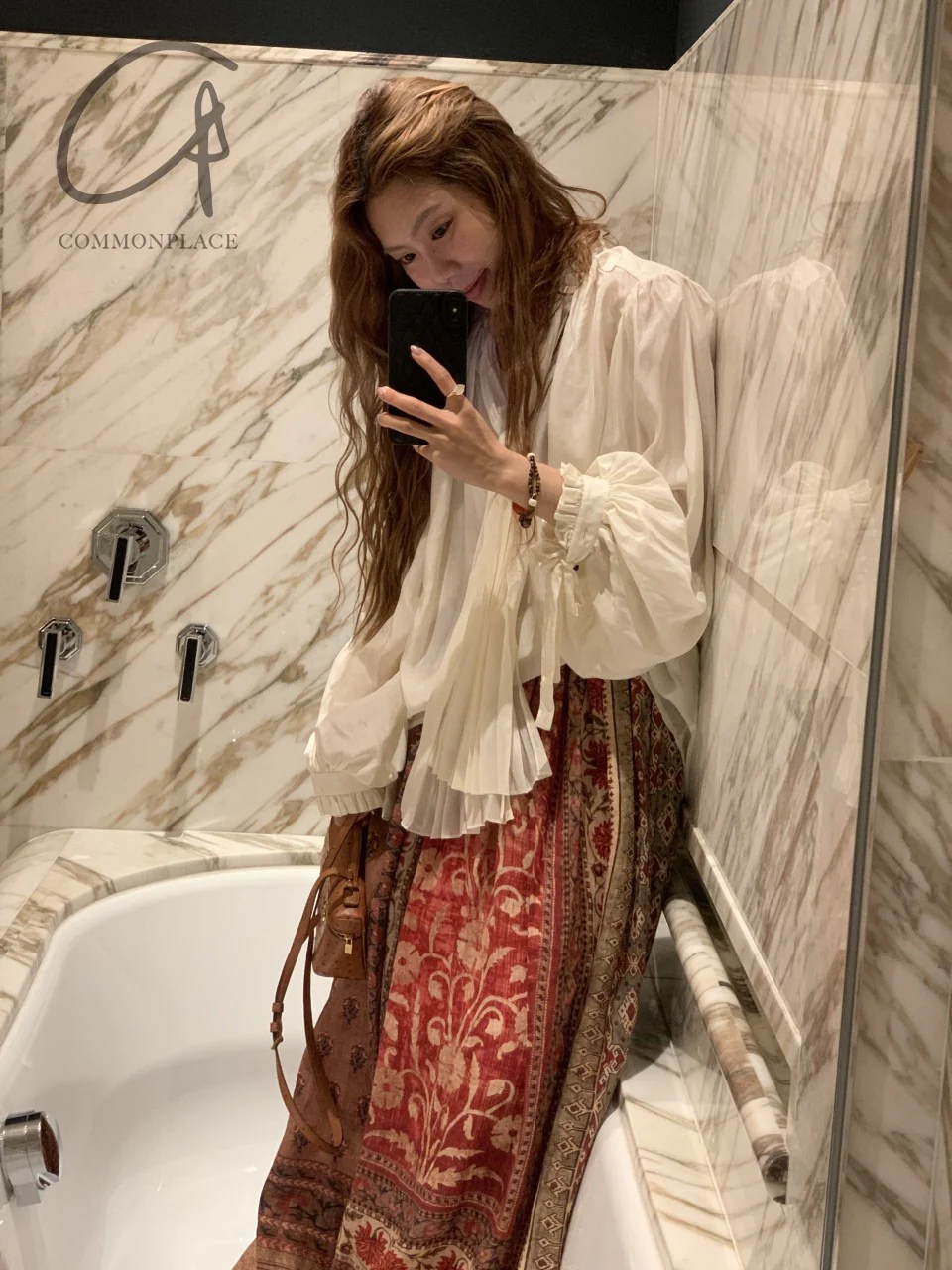 INTO THE EAST 24 Autumn and Winter Linen Printed Pleated Skirt ITE-E1YGAW002NCC21SK-YH Printed - Image 39