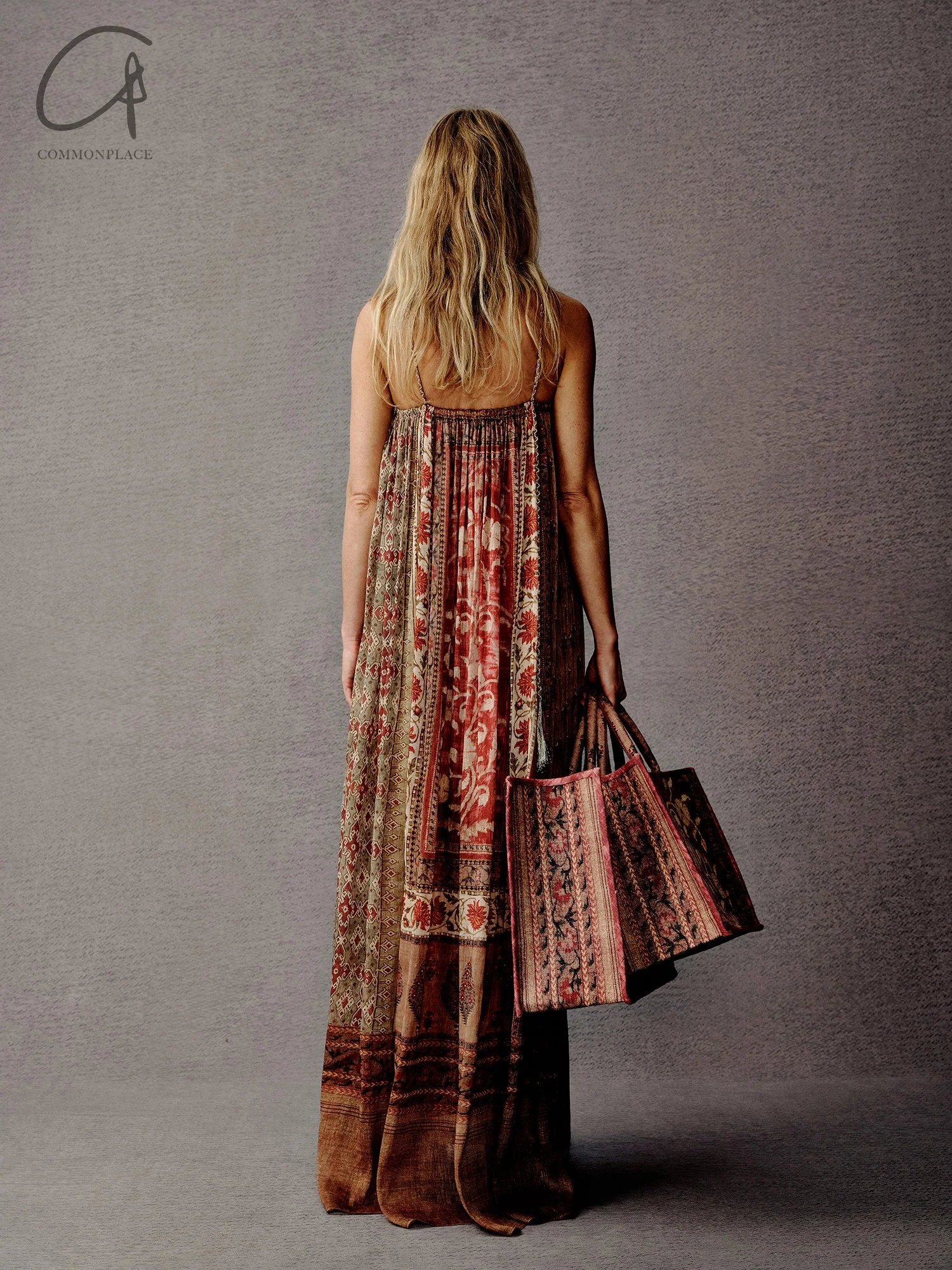 INTO THE EAST 24 Autumn and Winter Silk and Linen Printed Suspender Dress ITE-E1YGAW002NCC21DS-YH Printed - Image 14