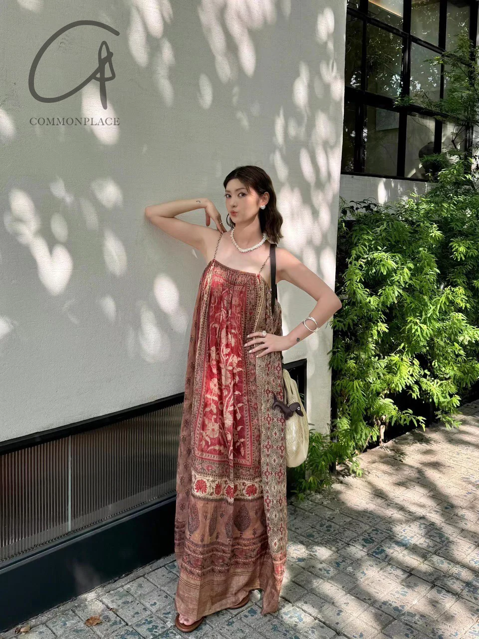 INTO THE EAST 24 Autumn and Winter Silk and Linen Printed Suspender Dress ITE-E1YGAW002NCC21DS-YH Printed - Image 25