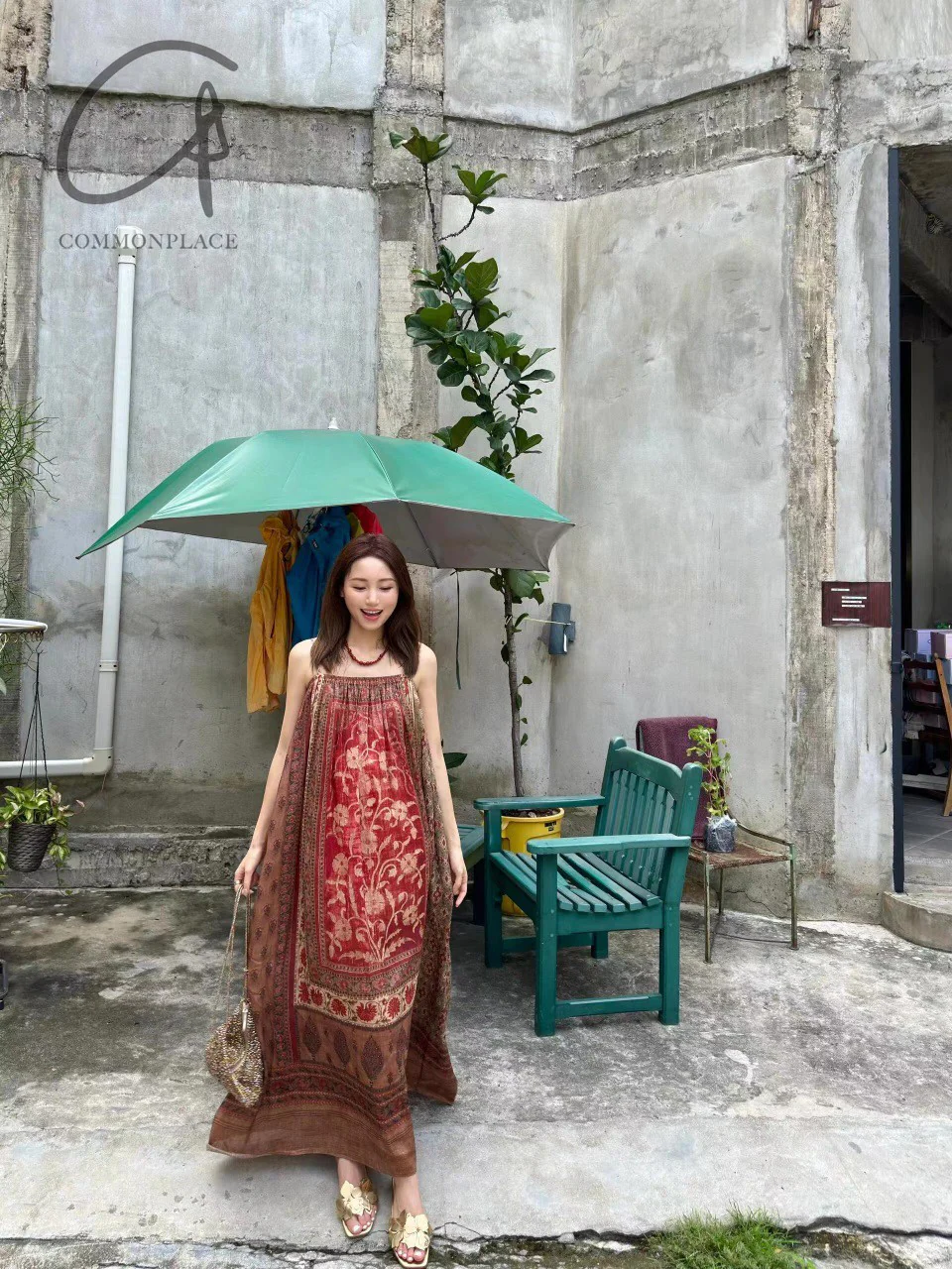 INTO THE EAST 24 Autumn and Winter Silk and Linen Printed Suspender Dress ITE-E1YGAW002NCC21DS-YH Printed - Image 29