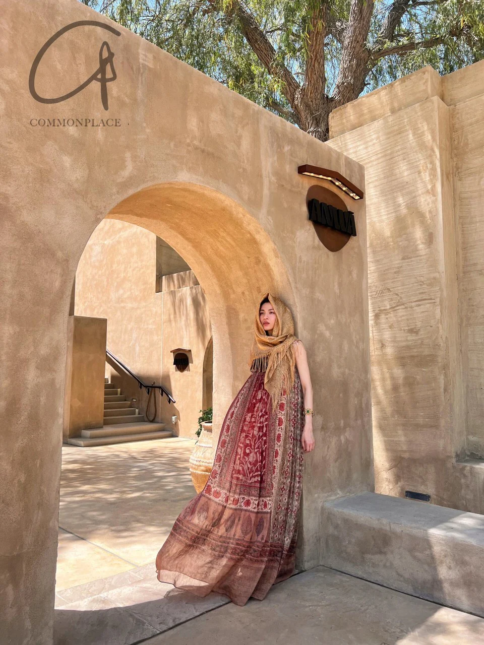 INTO THE EAST 24 Autumn and Winter Silk and Linen Printed Suspender Dress ITE-E1YGAW002NCC21DS-YH Printed - Image 33