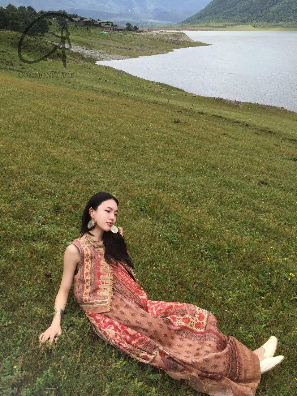 INTO THE EAST 24 Autumn and Winter Silk and Linen Printed Suspender Dress ITE-E1YGAW002NCC21DS-YH Printed - Image 37