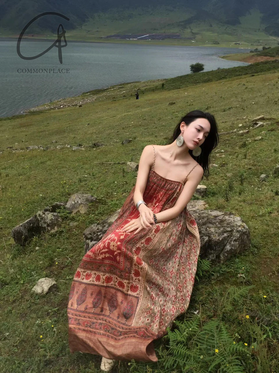 INTO THE EAST 24 Autumn and Winter Silk and Linen Printed Suspender Dress ITE-E1YGAW002NCC21DS-YH Printed - Image 39