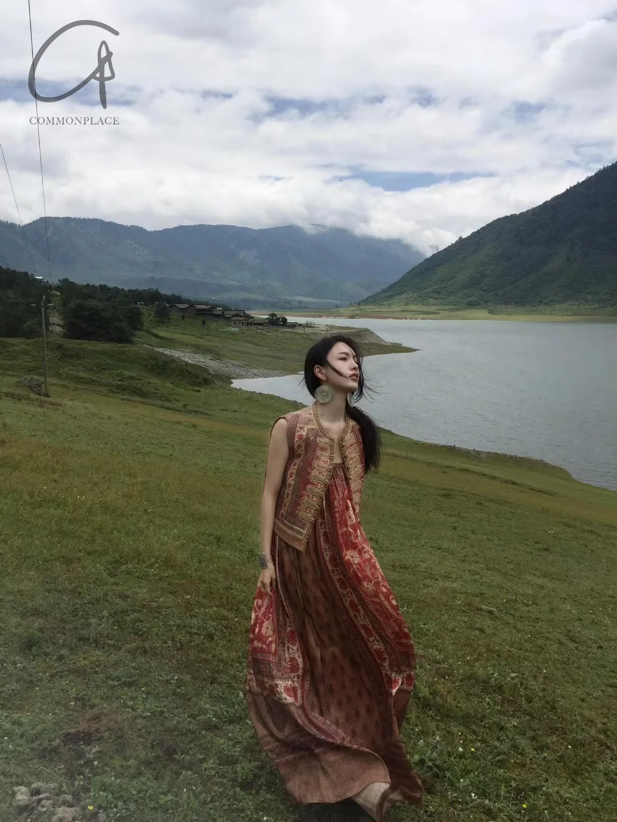INTO THE EAST 24 Autumn and Winter Silk and Linen Printed Suspender Dress ITE-E1YGAW002NCC21DS-YH Printed - Image 40