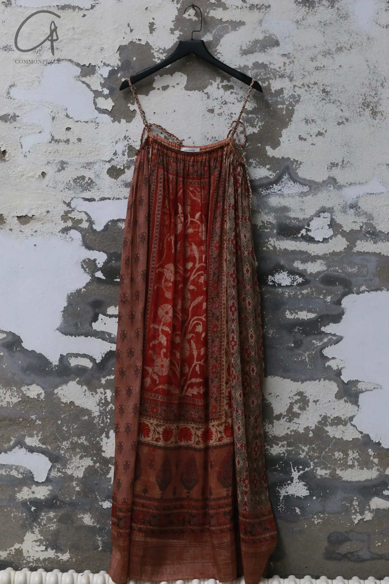 INTO THE EAST 24 Autumn and Winter Silk and Linen Printed Suspender Dress ITE-E1YGAW002NCC21DS-YH Printed - Image 7