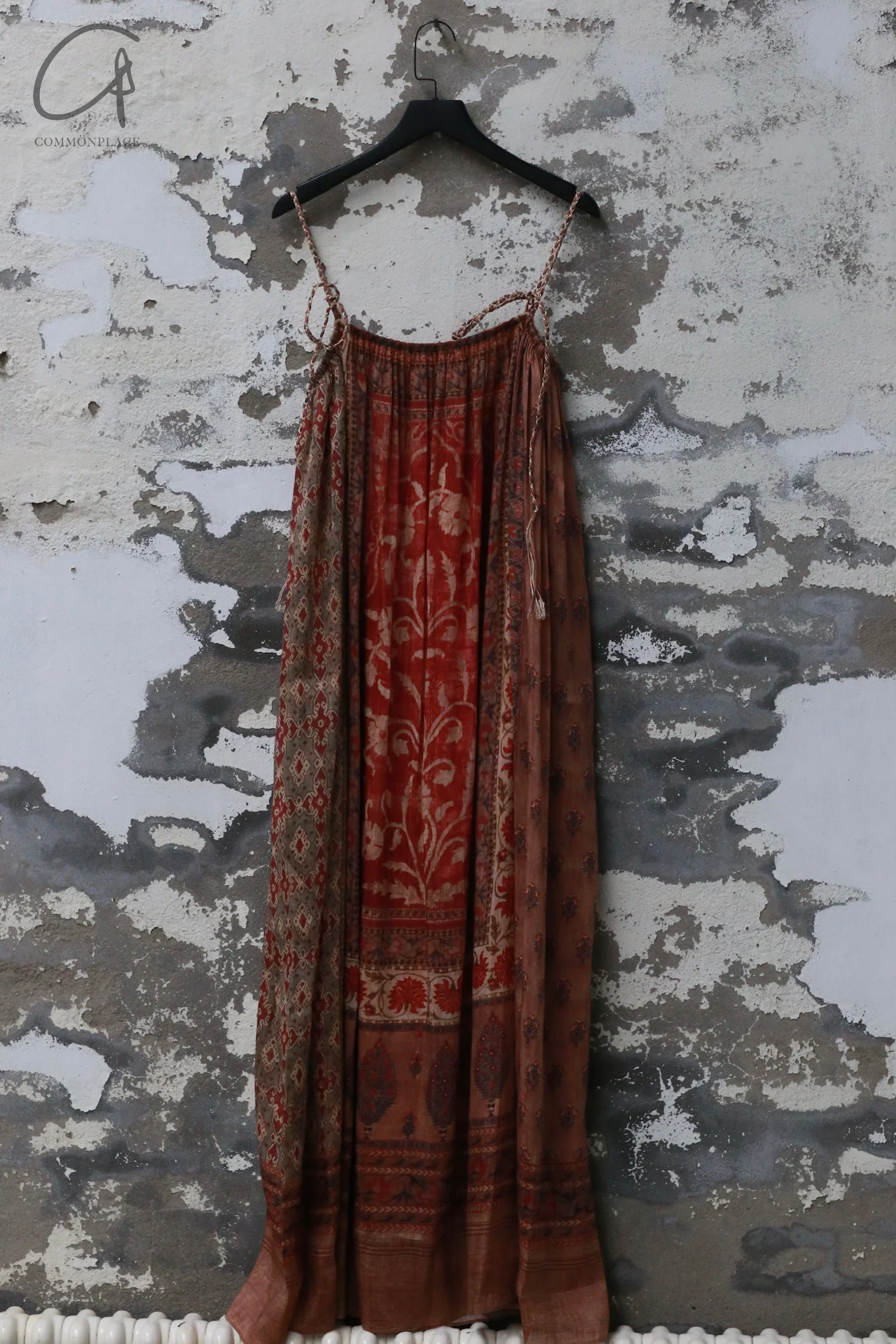 INTO THE EAST 24 Autumn and Winter Silk and Linen Printed Suspender Dress ITE-E1YGAW002NCC21DS-YH Printed - Image 8