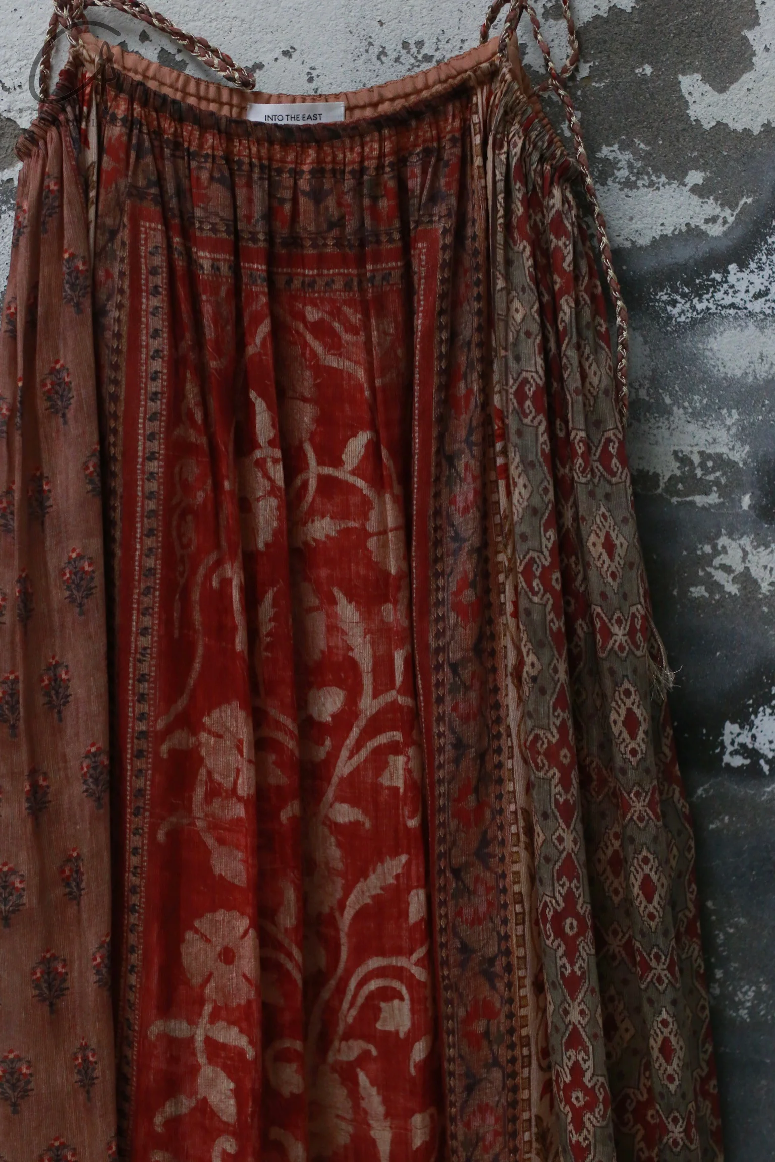 INTO THE EAST 24 Autumn and Winter Silk and Linen Printed Suspender Dress ITE-E1YGAW002NCC21DS-YH Printed - Image 9