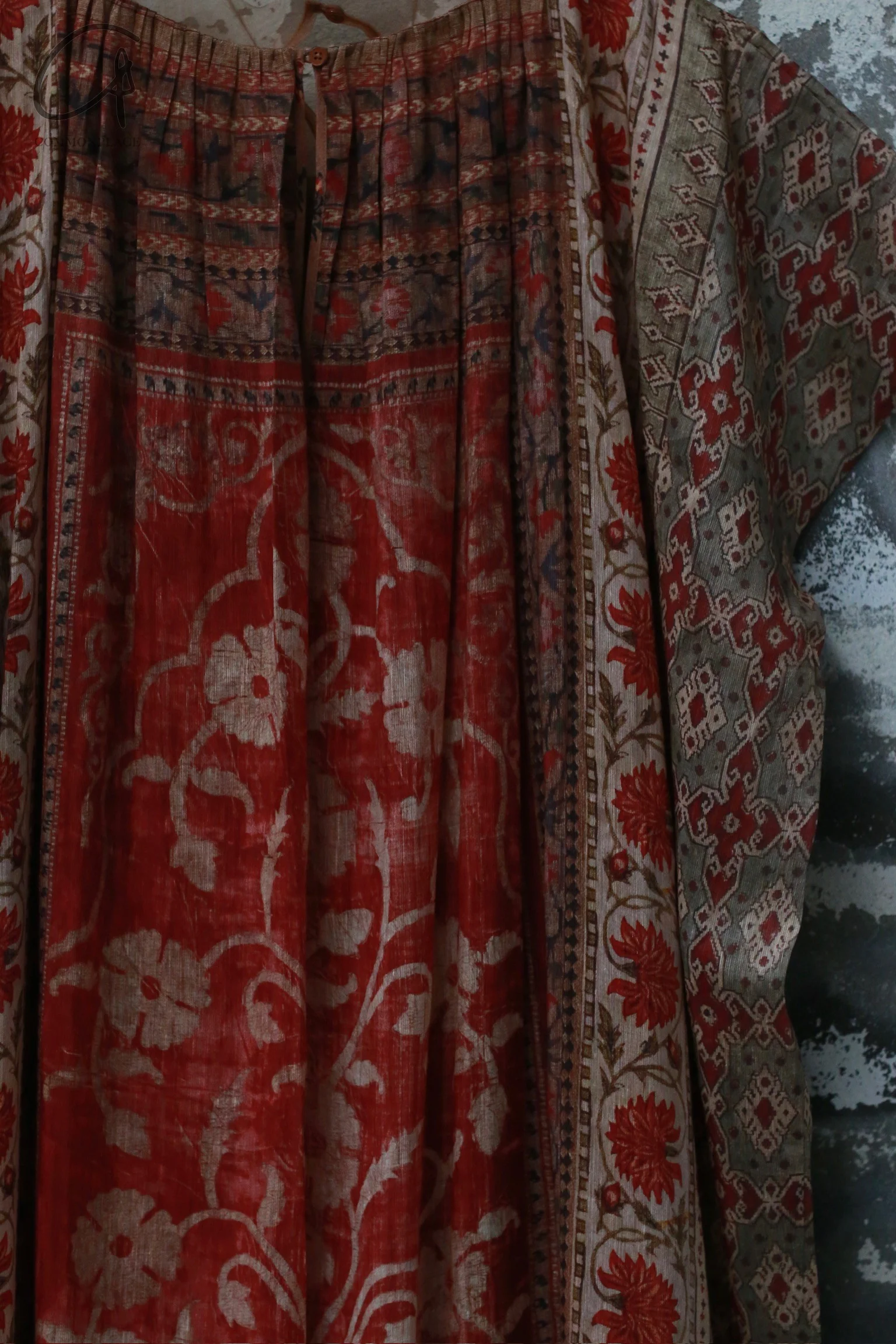 INTO THE EAST 24 Autumn and Winter Silk and Linen Printed Tulle Dress ITE-E1YGAW005NCC21DS-YH Printed - Image 12