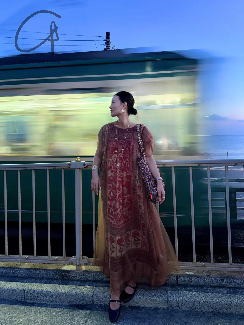 INTO THE EAST 24 Autumn and Winter Silk and Linen Printed Tulle Dress ITE-E1YGAW005NCC21DS-YH Printed - Image 19