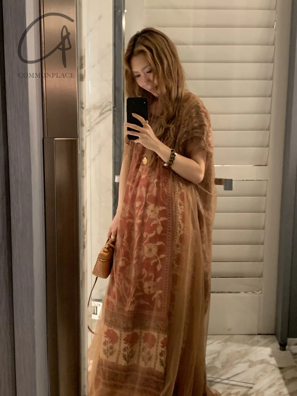 INTO THE EAST 24 Autumn and Winter Silk and Linen Printed Tulle Dress ITE-E1YGAW005NCC21DS-YH Printed - Image 28