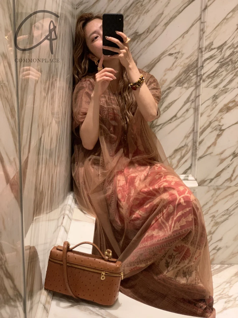 INTO THE EAST 24 Autumn and Winter Silk and Linen Printed Tulle Dress ITE-E1YGAW005NCC21DS-YH Printed - Image 29