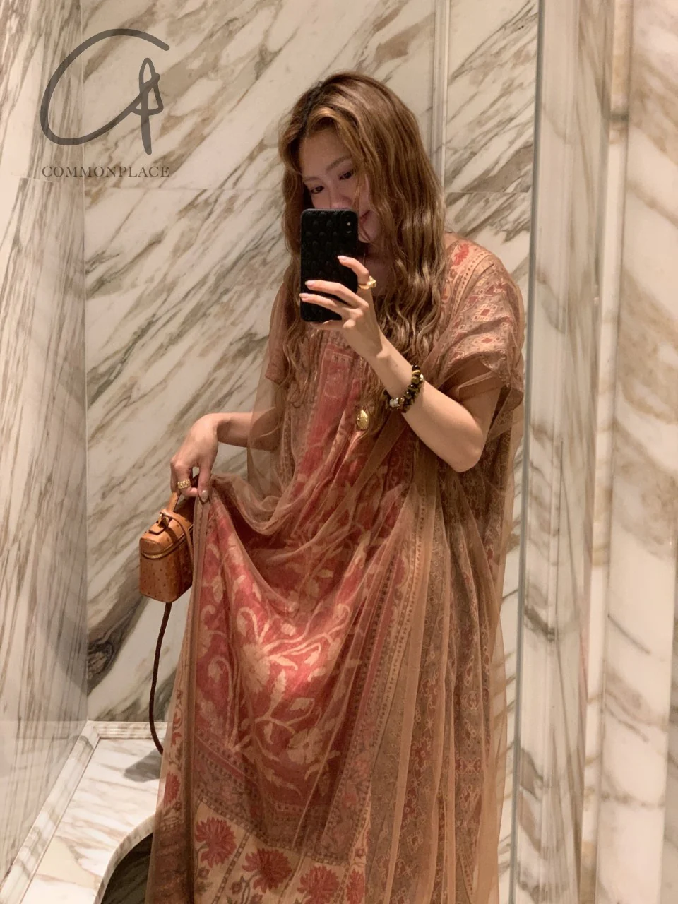 INTO THE EAST 24 Autumn and Winter Silk and Linen Printed Tulle Dress ITE-E1YGAW005NCC21DS-YH Printed - Image 30