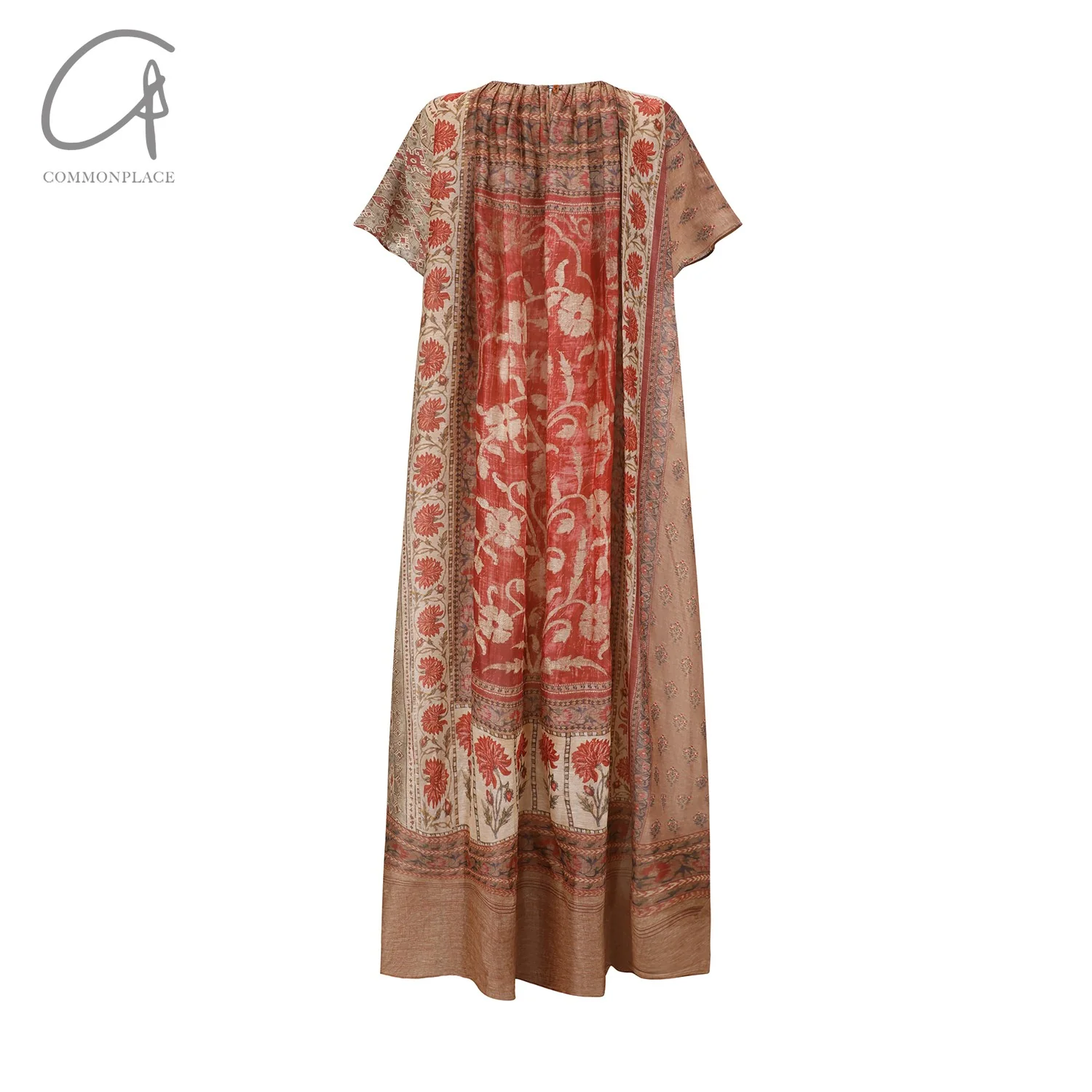 INTO THE EAST 24 Autumn and Winter Silk and Linen Printed Tulle Dress ITE-E1YGAW005NCC21DS-YH Printed - Image 6