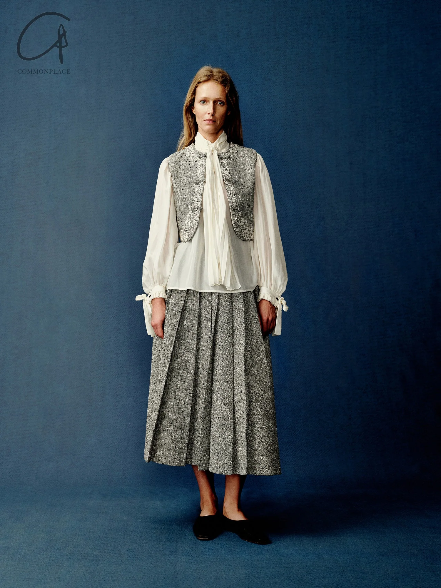 INTO THE EAST 24 Autumn and Winter Silk Lace-up Shirt ITE-E1YGAW007WT20SH-BAI White E1YGAW007WT20SH E1YGAW008KT21SH - Image 14
