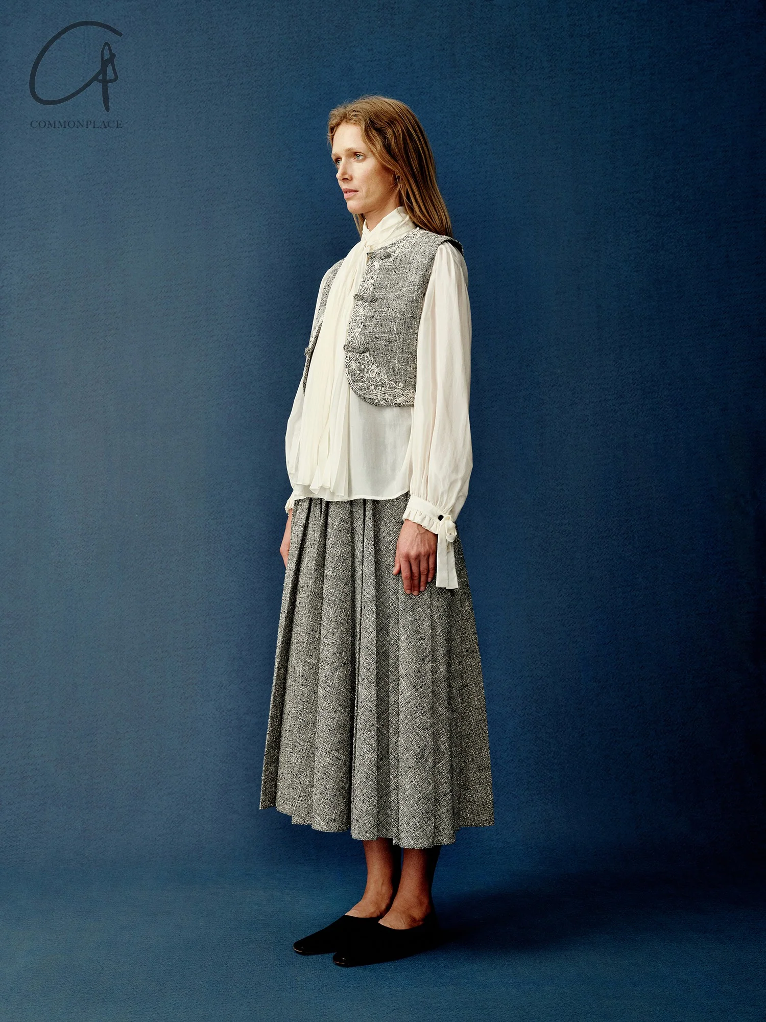 INTO THE EAST 24 Autumn and Winter Silk Lace-up Shirt ITE-E1YGAW007WT20SH-BAI White E1YGAW007WT20SH E1YGAW008KT21SH - Image 15
