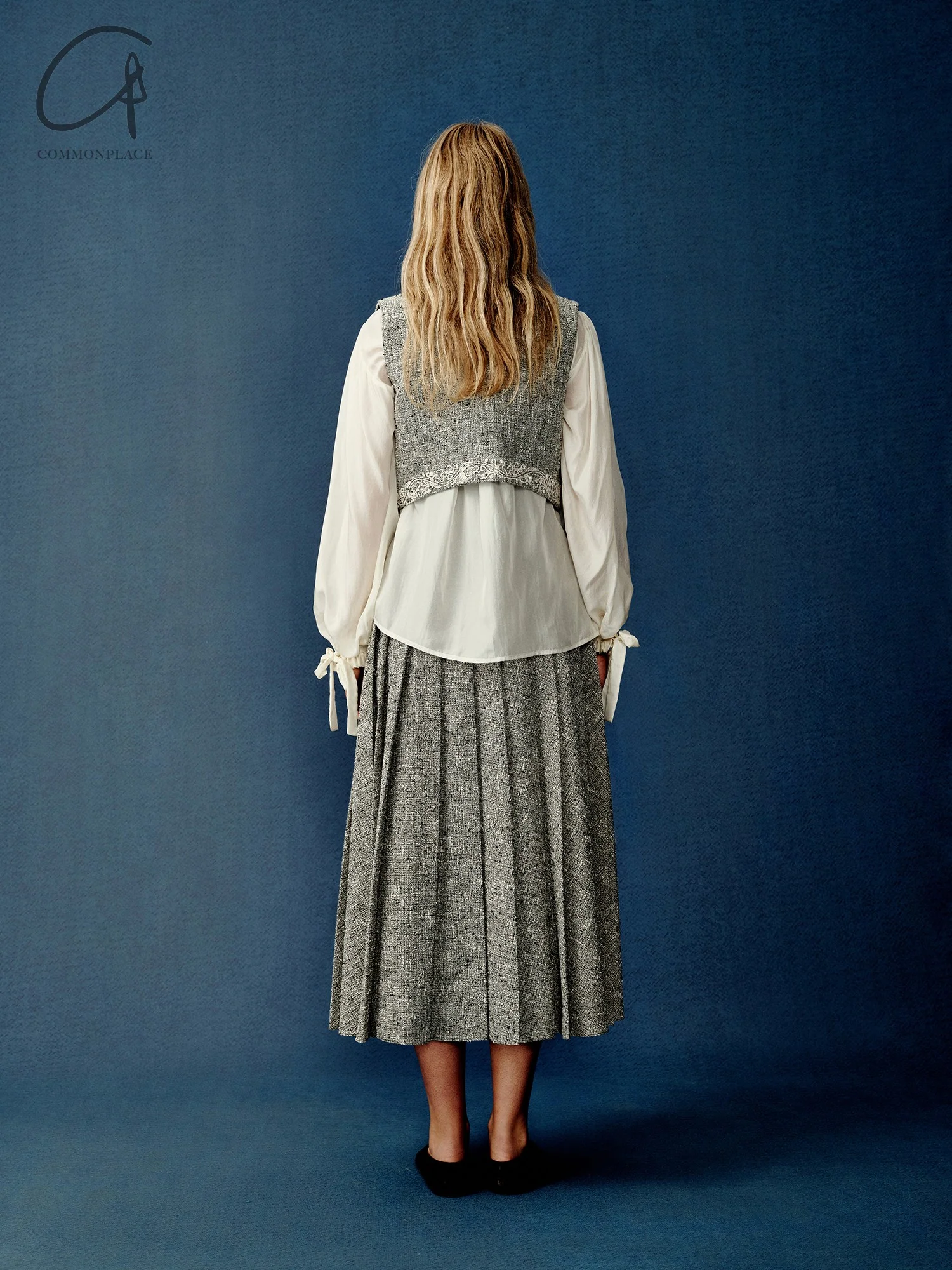 INTO THE EAST 24 Autumn and Winter Silk Lace-up Shirt ITE-E1YGAW007WT20SH-BAI White E1YGAW007WT20SH E1YGAW008KT21SH - Image 16
