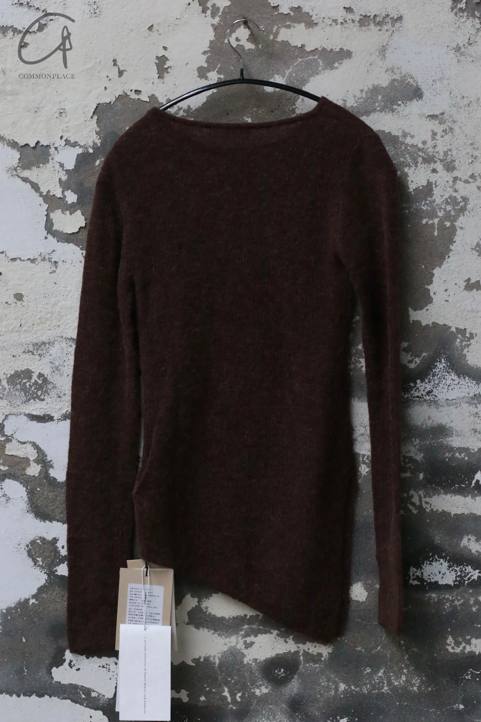 INTO THE EAST 24 Autumn and Winter Wool Blend Asymmetric Knit Top IITE-E1YGAW014KT20TP-KA Coffee Color ITE-E1YGAW011BL20TP - Image 11
