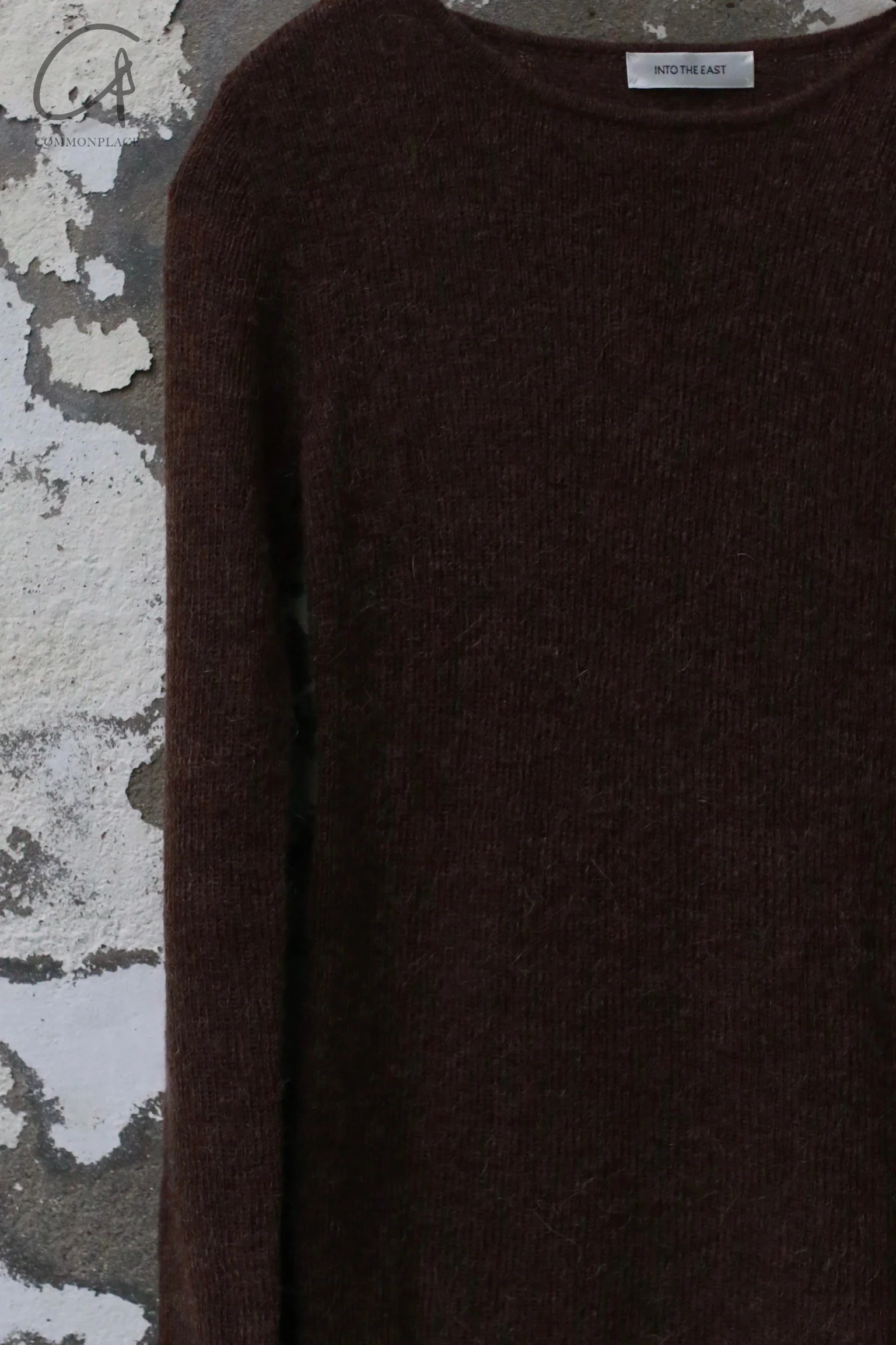 INTO THE EAST 24 Autumn and Winter Wool Blend Asymmetric Knit Top IITE-E1YGAW014KT20TP-KA Coffee Color ITE-E1YGAW011BL20TP - Image 9