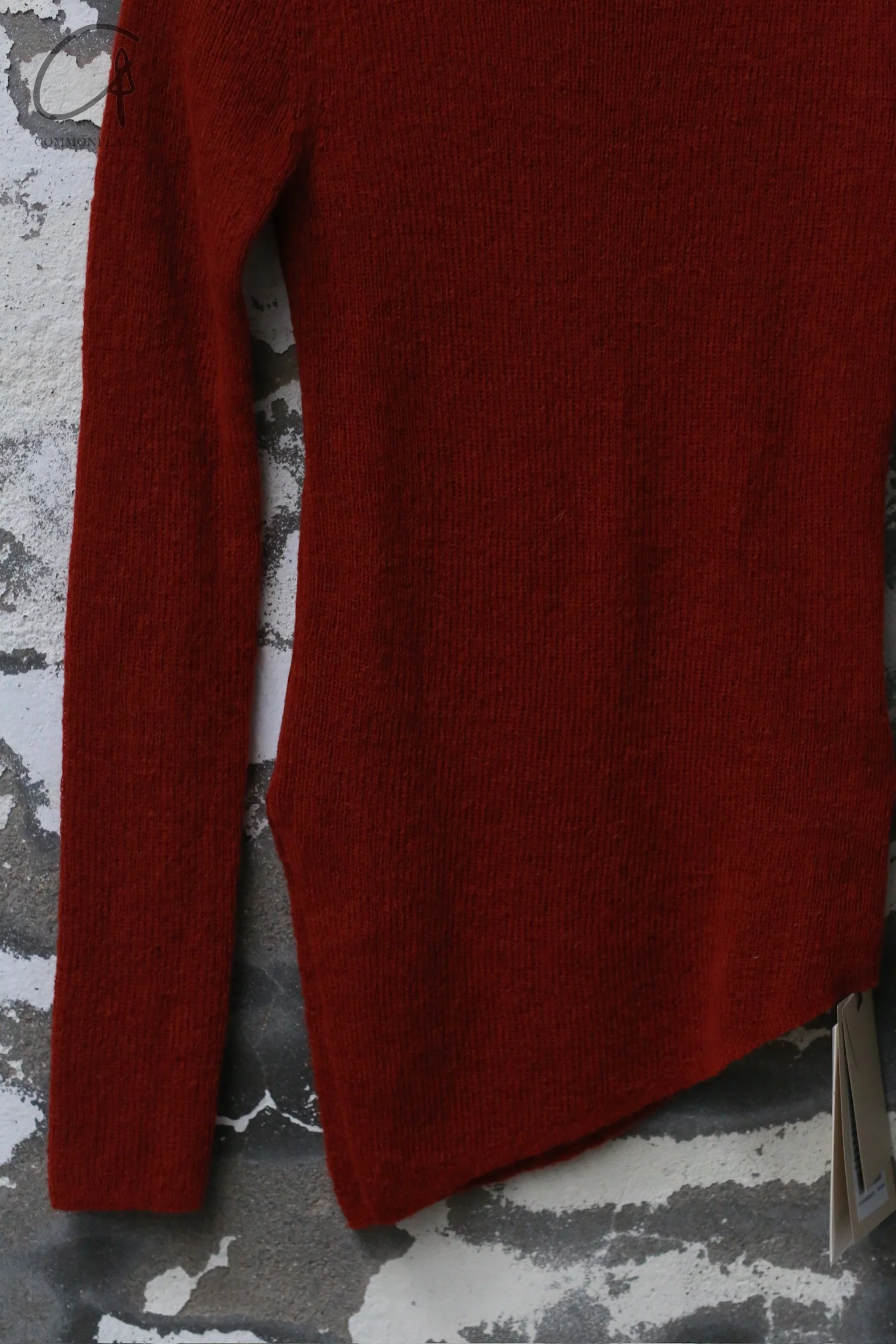 INTO THE EAST 24 Autumn and Winter Wool Blend Asymmetric Knit Top ITE-E1YGAW012RE20TP-HONG Red - Image 10