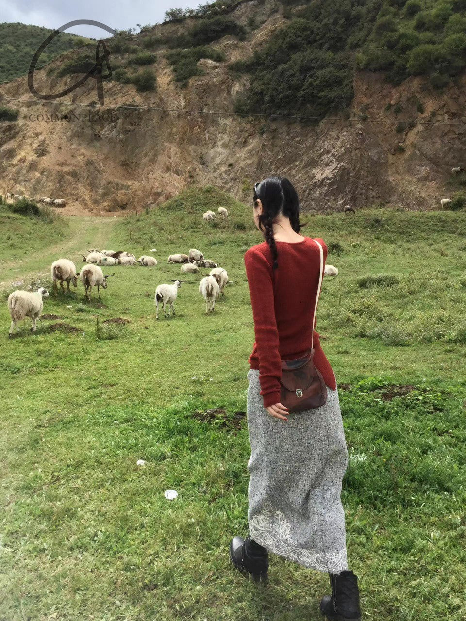 INTO THE EAST 24 Autumn and Winter Wool Blend Asymmetric Knit Top ITE-E1YGAW012RE20TP-HONG Red - Image 15