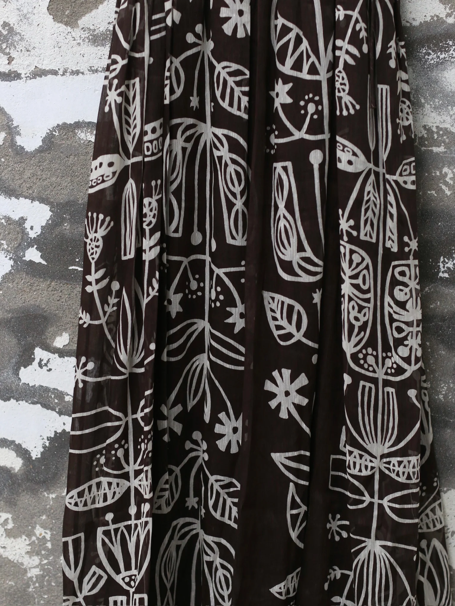 INTO THE EAST 25 Autumn and Winter Silk and Linen Totem Suspender Skirt ITE-E1DGSS012CF21DS-KA Brown - Image 14