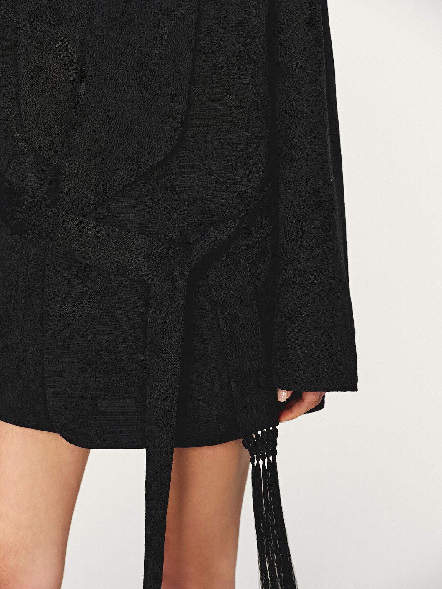 INTO THE EAST 25 Autumn/Winter Dark Jacquard Tassel Lace-up Jacket/Vest/Shorts ITE-E1DGAW027BL20JK-HEI Jacket - Image 10