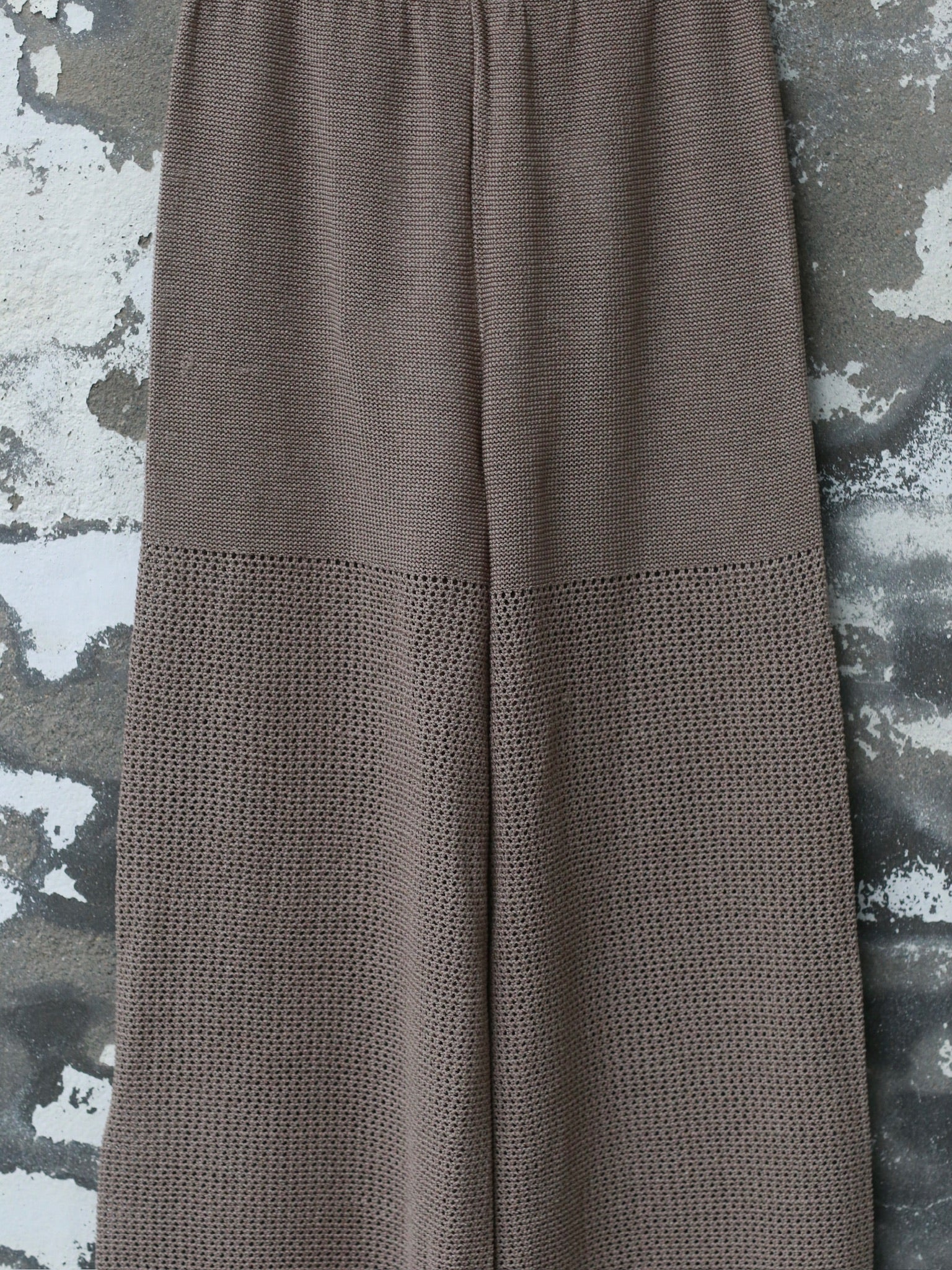 INTO THE EAST 25 Autumn/Winter Khaki/Black Knitted Hollow Straight Pants ITE-E1DGSS020GY20PT-KQH Khaki (E1DGSS027CM20PT) - Image 3