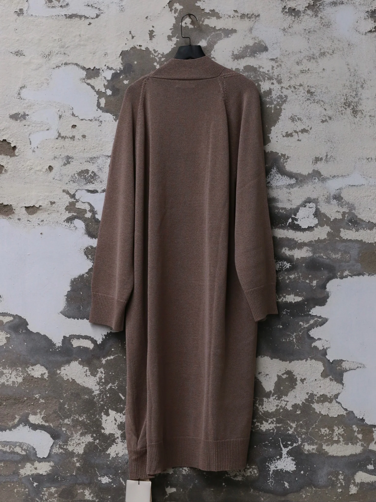 INTO THE EAST 25 Spring/Summer Khaki Gray Minimalist Knitted Long Cardigan ITE-E1DGSS010GY20KT-KQH Khaki Gray - Image 8