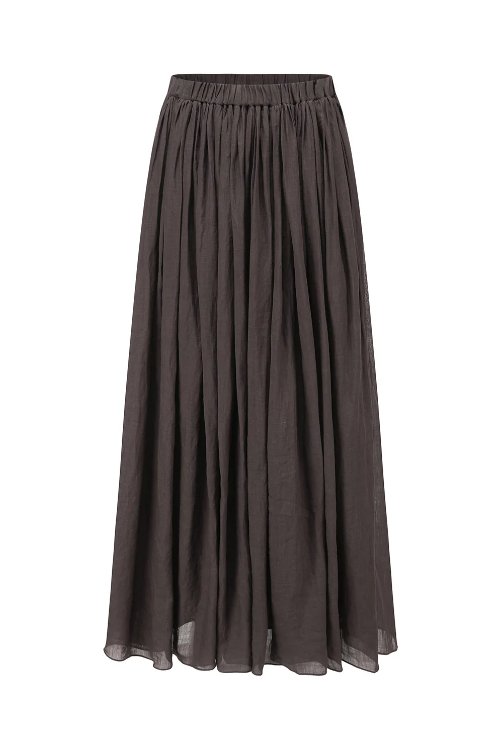 INTO THE EAST 25 Spring/Summer Ramie One-shoulder Top/Collar Ribbon Top/Pleated Skirt ITE-E1DGSS010CF20SK-KA Skirt
