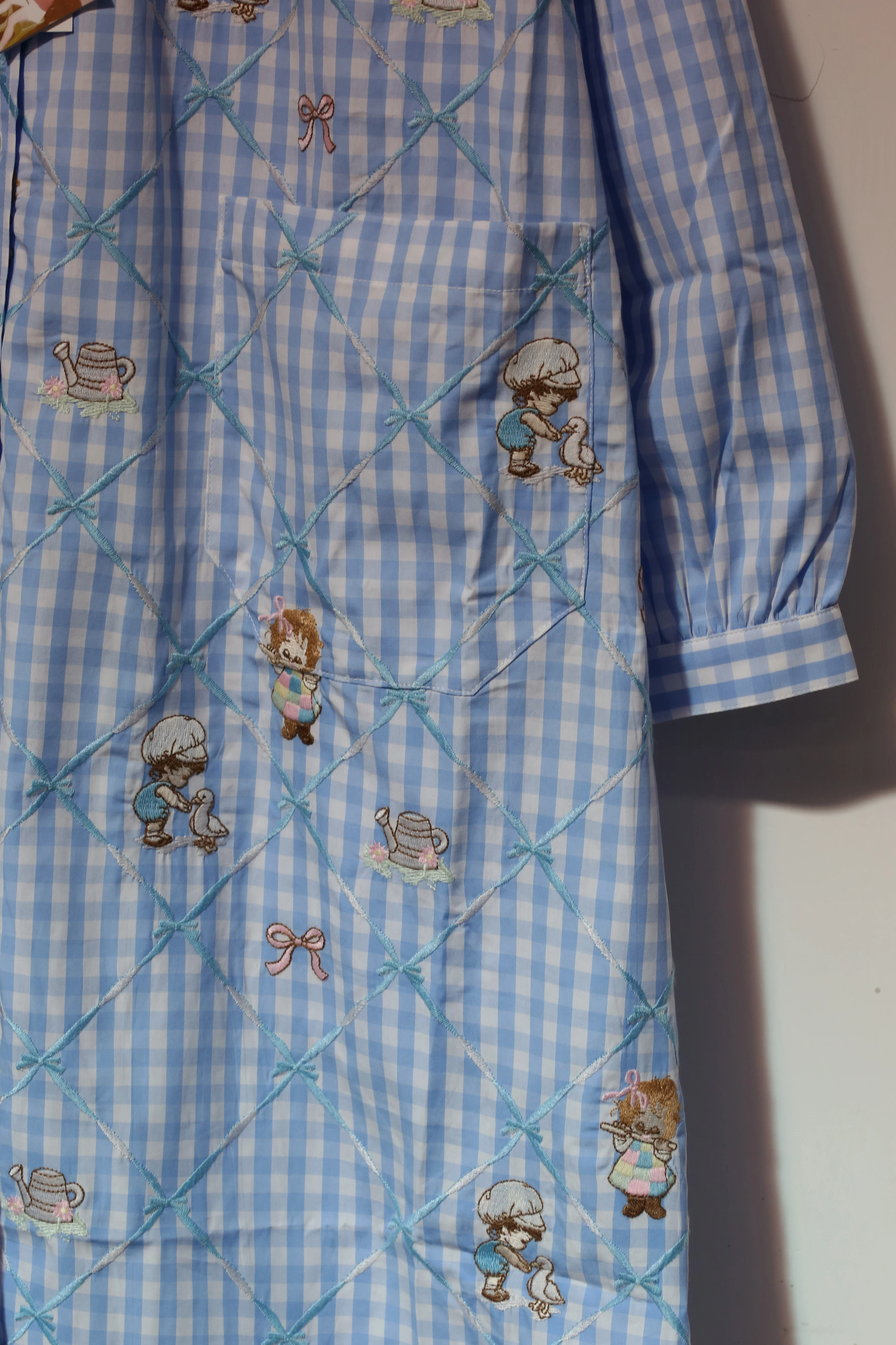 Jennyfax children's dream gown JFAW21B011 blue plaid - Image 10