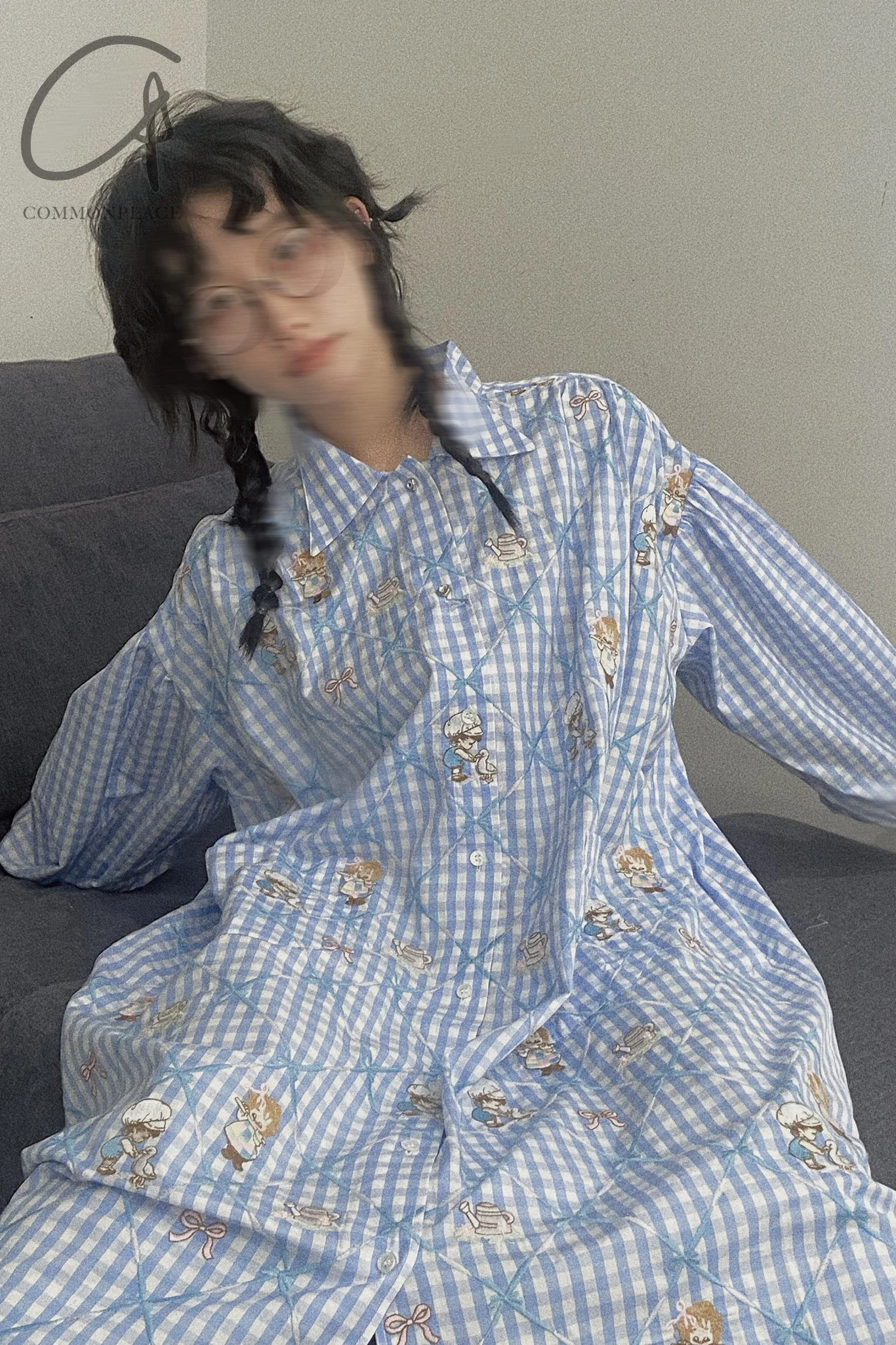 Jennyfax children's dream gown JFAW21B011 blue plaid - Image 22