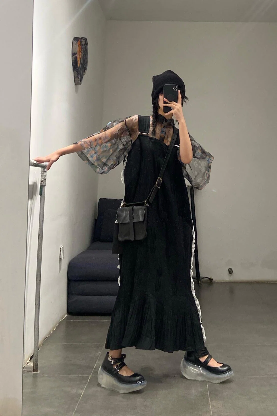 Jenny Fax Japan transparent air cushion original Mary Jane height increasing shoes series collection JF-JFAW21SHOE01-HEI black PJF4 - Image 26