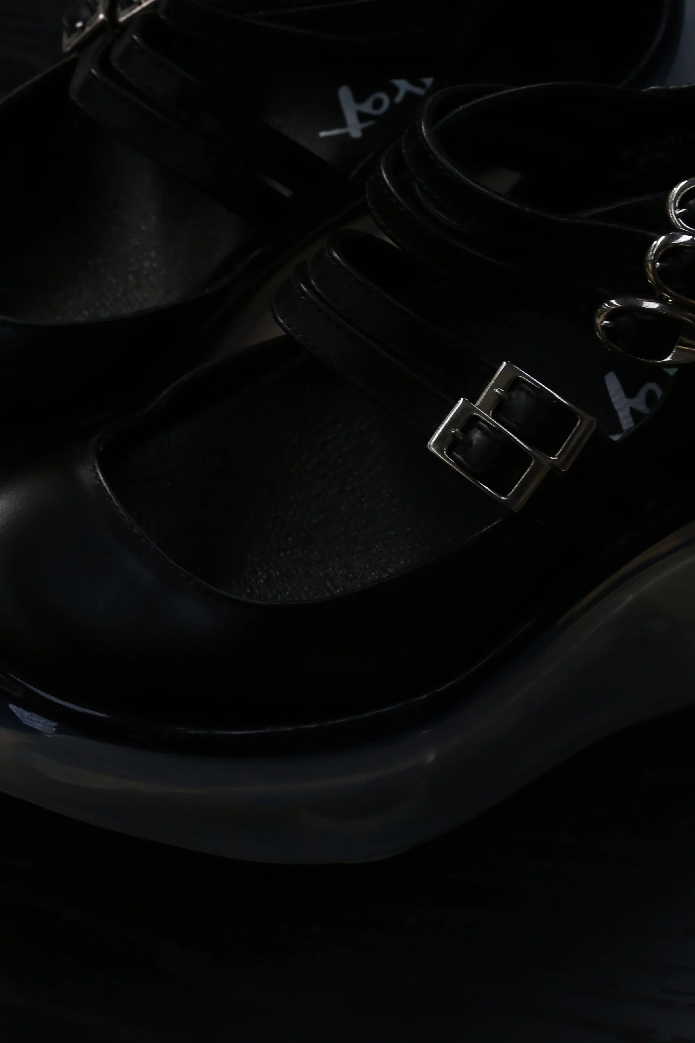 Jenny Fax Japan transparent air cushion original Mary Jane height increasing shoes series collection JF-JFAW21SHOE01-HEI black PJF4 - Image 3