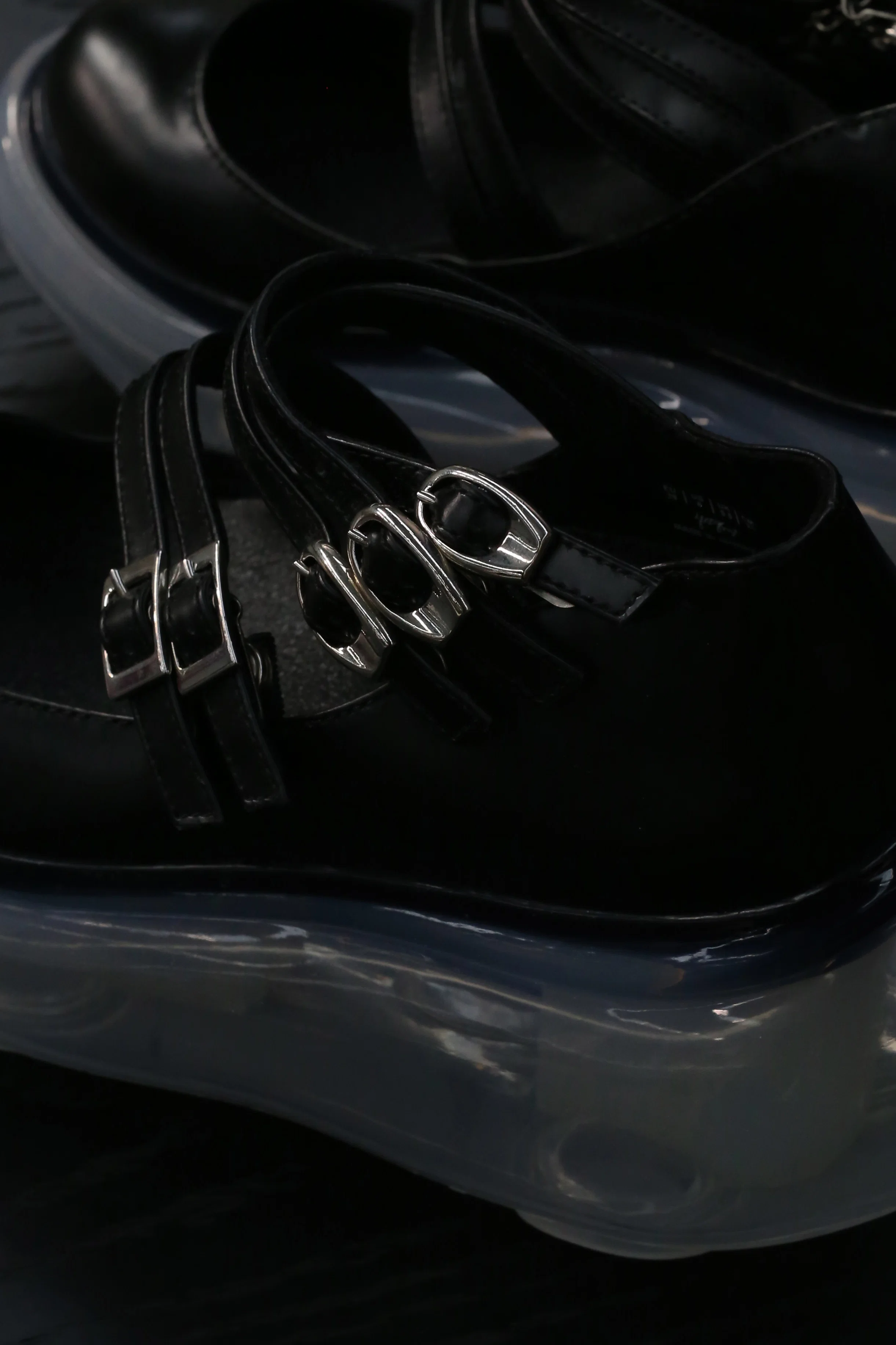 Jenny Fax Japan transparent air cushion original Mary Jane height increasing shoes series collection JF-JFAW21SHOE01-HEI black PJF4 - Image 5