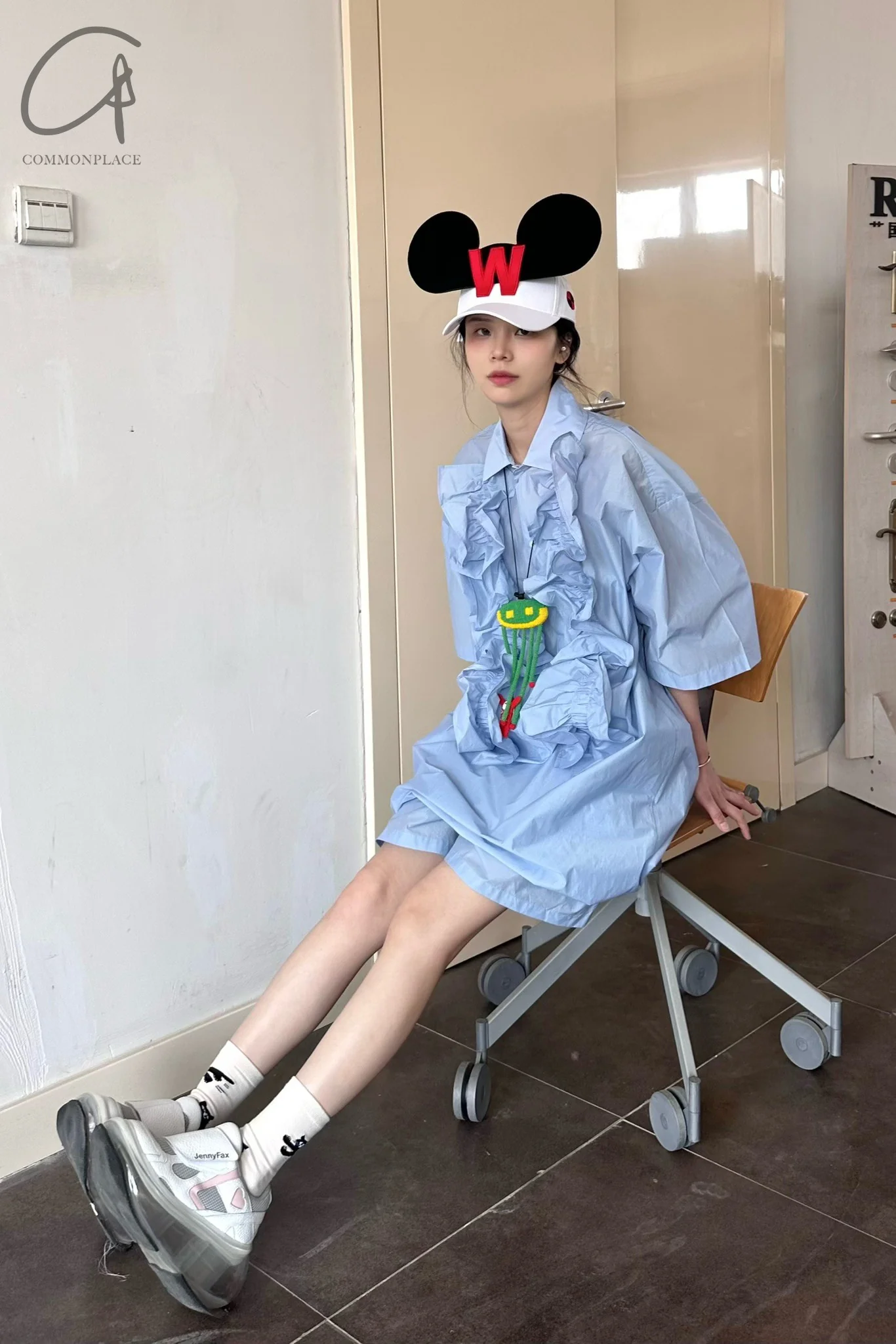 Jenny Fax Japanese transparent air cushion original Mary Jane height increasing shoes series collection JF-JFSS23SHOES04-BAIFEN white powder PJF4 - Image 5