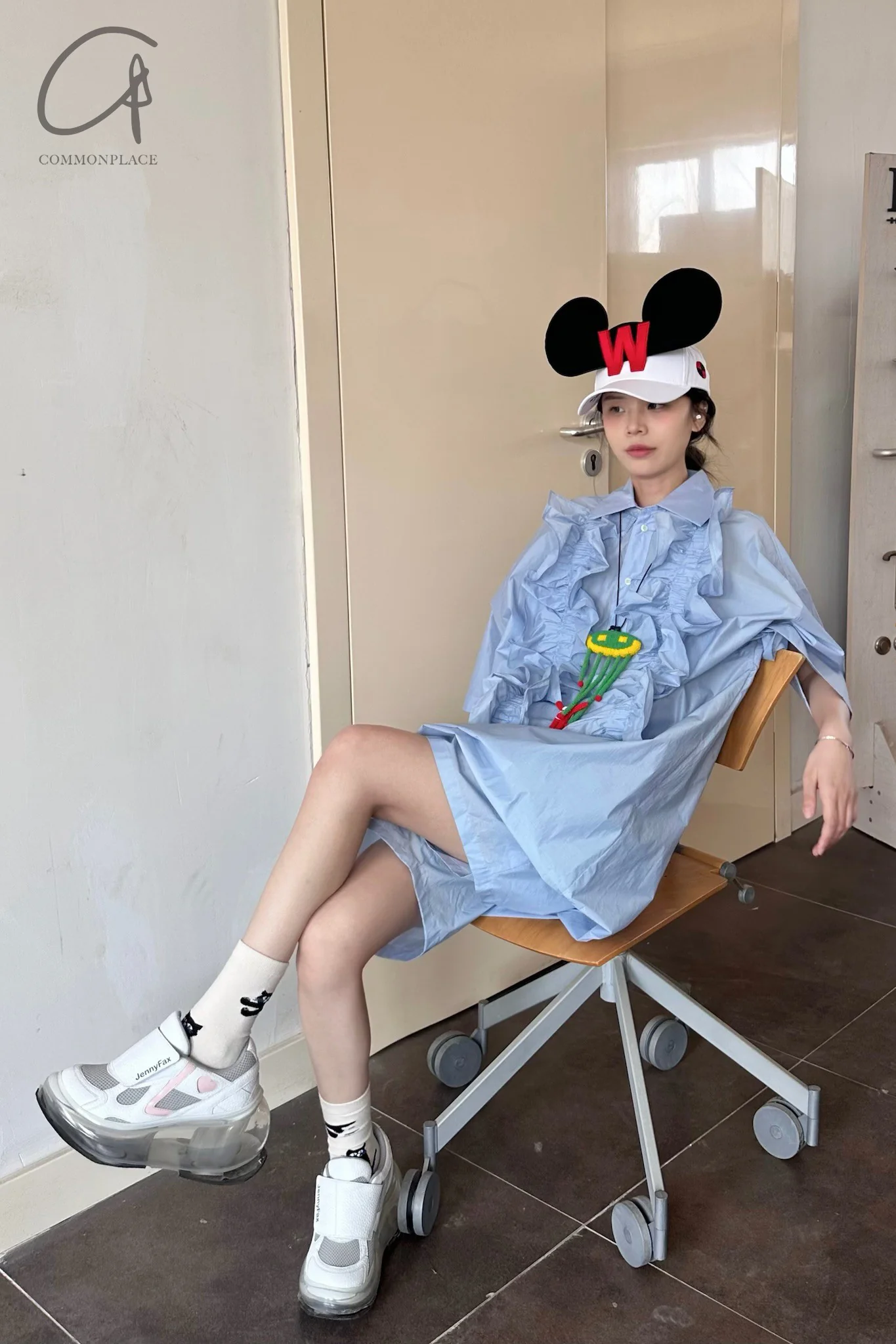 Jenny Fax Japanese transparent air cushion original Mary Jane height increasing shoes series collection JF-JFSS23SHOES04-BAIFEN white powder PJF4 - Image 6