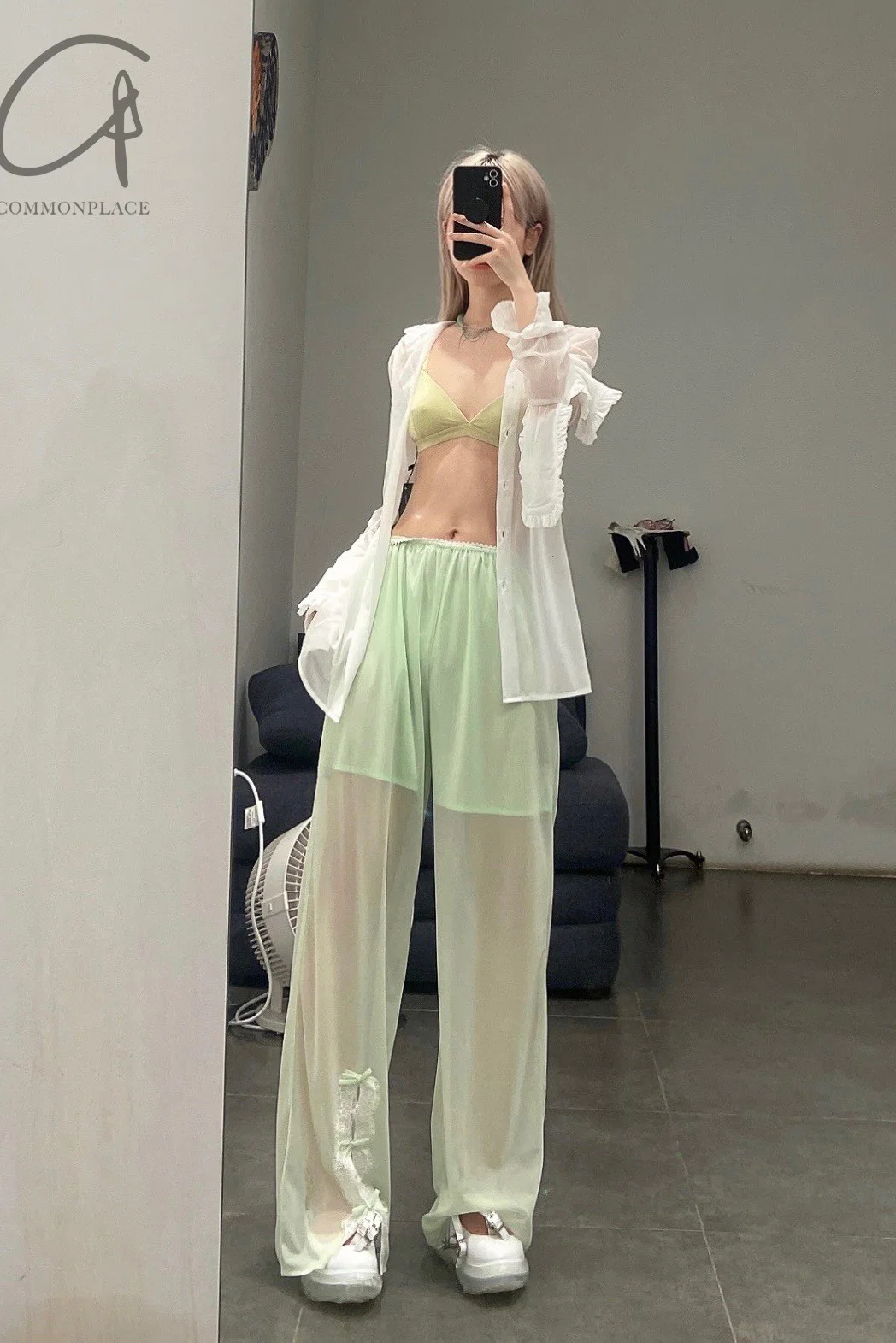 Jennyfax Soft Trousers JFSS22P02 Mint - Image 9