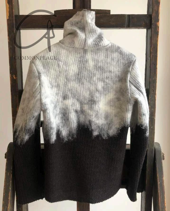 K`ANG 24 Autumn and Winter Unisex Gradient Turtleneck Sweater Rome KANG-MW/MT-001-HN-AG-SZHB Dark Brown/Gray - Image 13