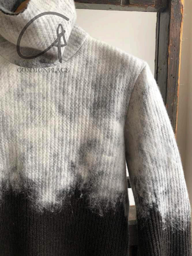 K`ANG 24 Autumn and Winter Unisex Gradient Turtleneck Sweater Rome KANG-MW/MT-001-HN-AG-SZHB Dark Brown/Gray - Image 8