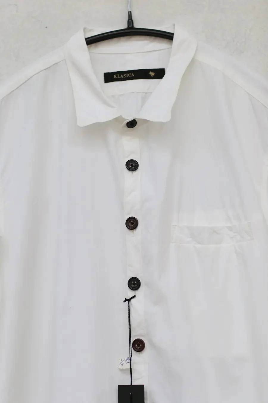 KLASICA White Pocket Long Lining Japanese Handmade KLC-19C-67SHSH-032-BAI 19C-67SH SH-032 White - Image 12