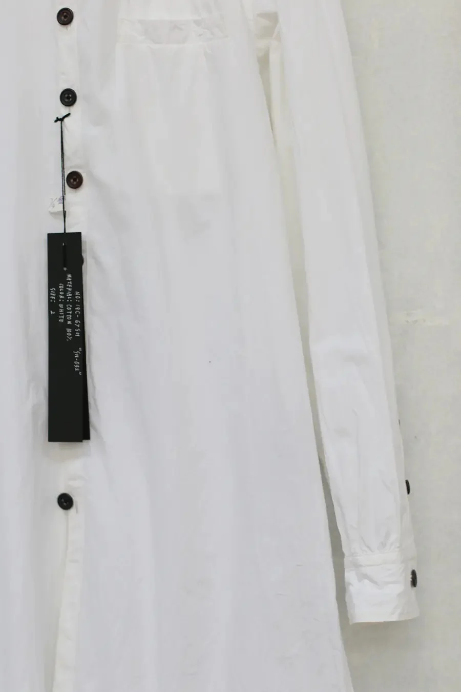 KLASICA White Pocket Long Lining Japanese Handmade KLC-19C-67SHSH-032-BAI 19C-67SH SH-032 White - Image 15