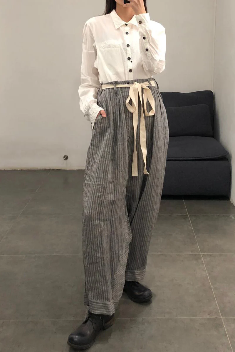 KLASICA White Pocket Long Lining Japanese Handmade KLC-19C-67SHSH-032-BAI 19C-67SH SH-032 White - Image 16